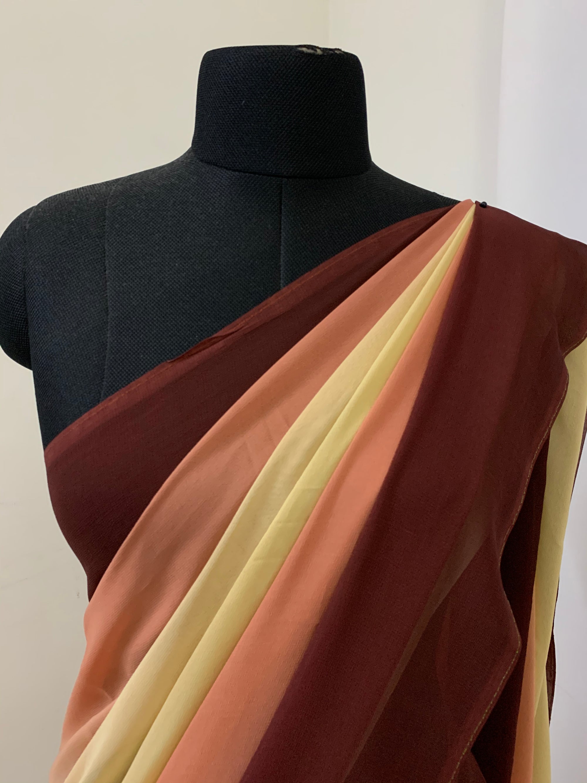 Shaded georgette saree