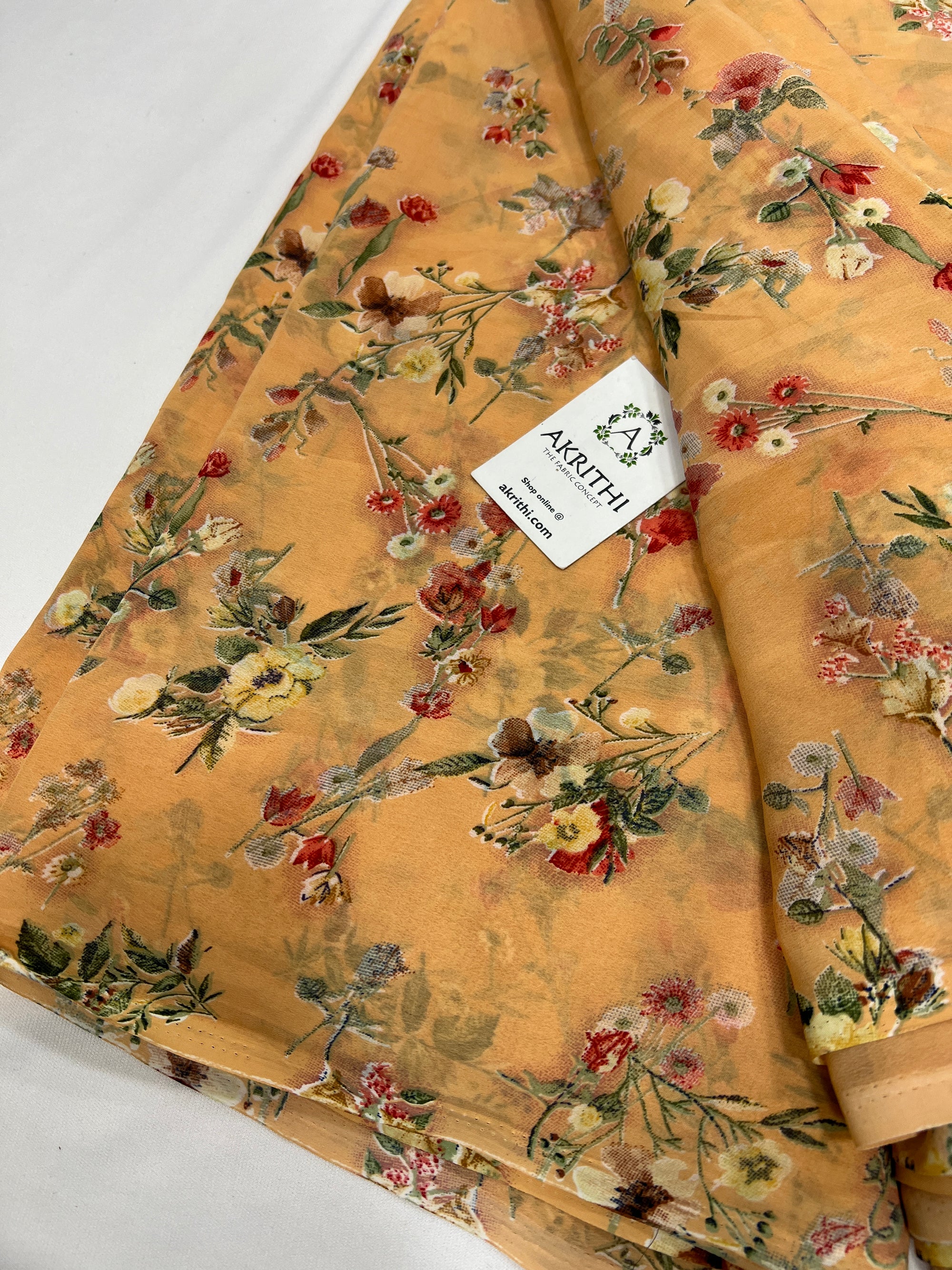 Floral printed georgette fabric
