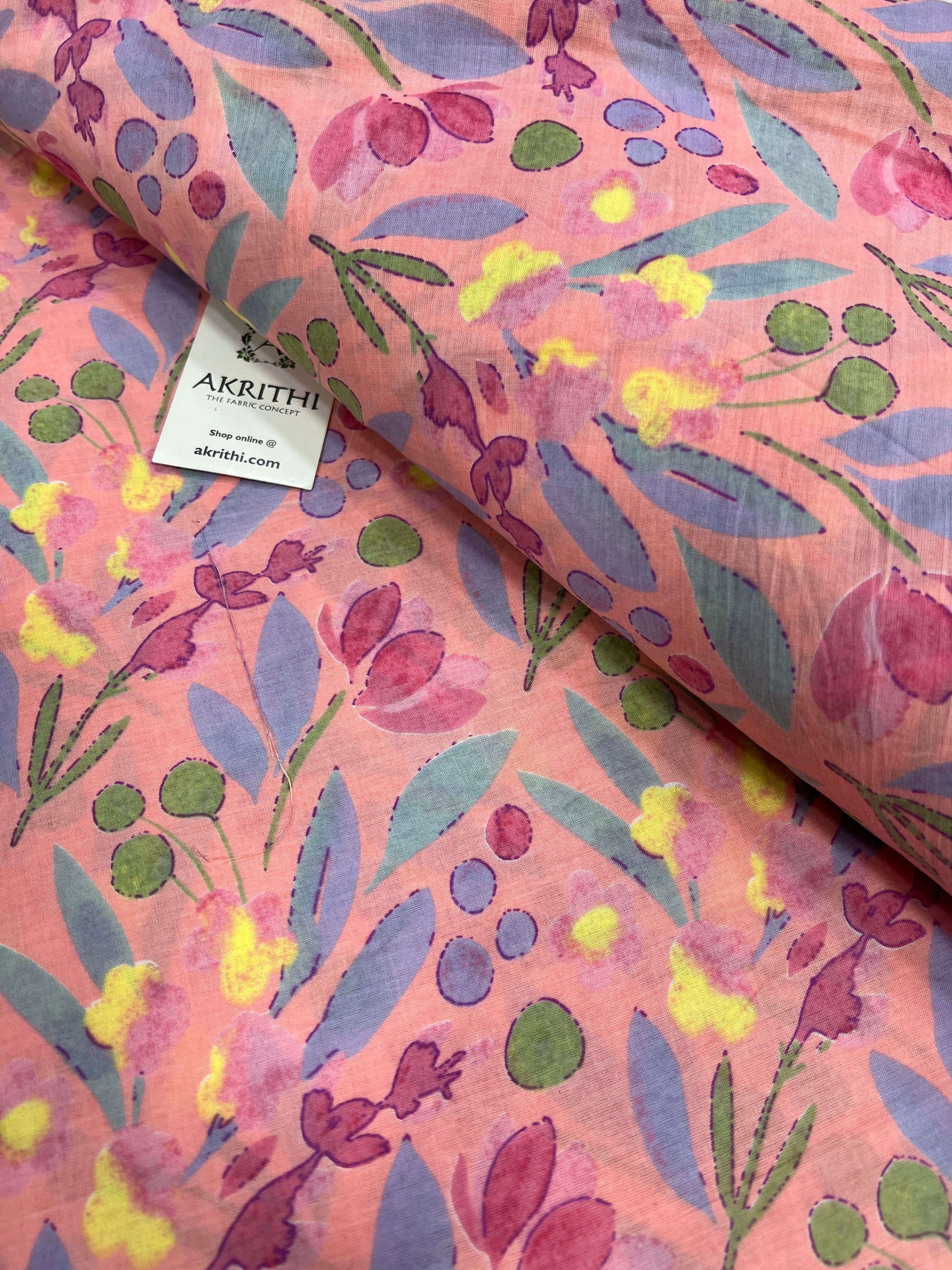 Printed pure cotton fabric