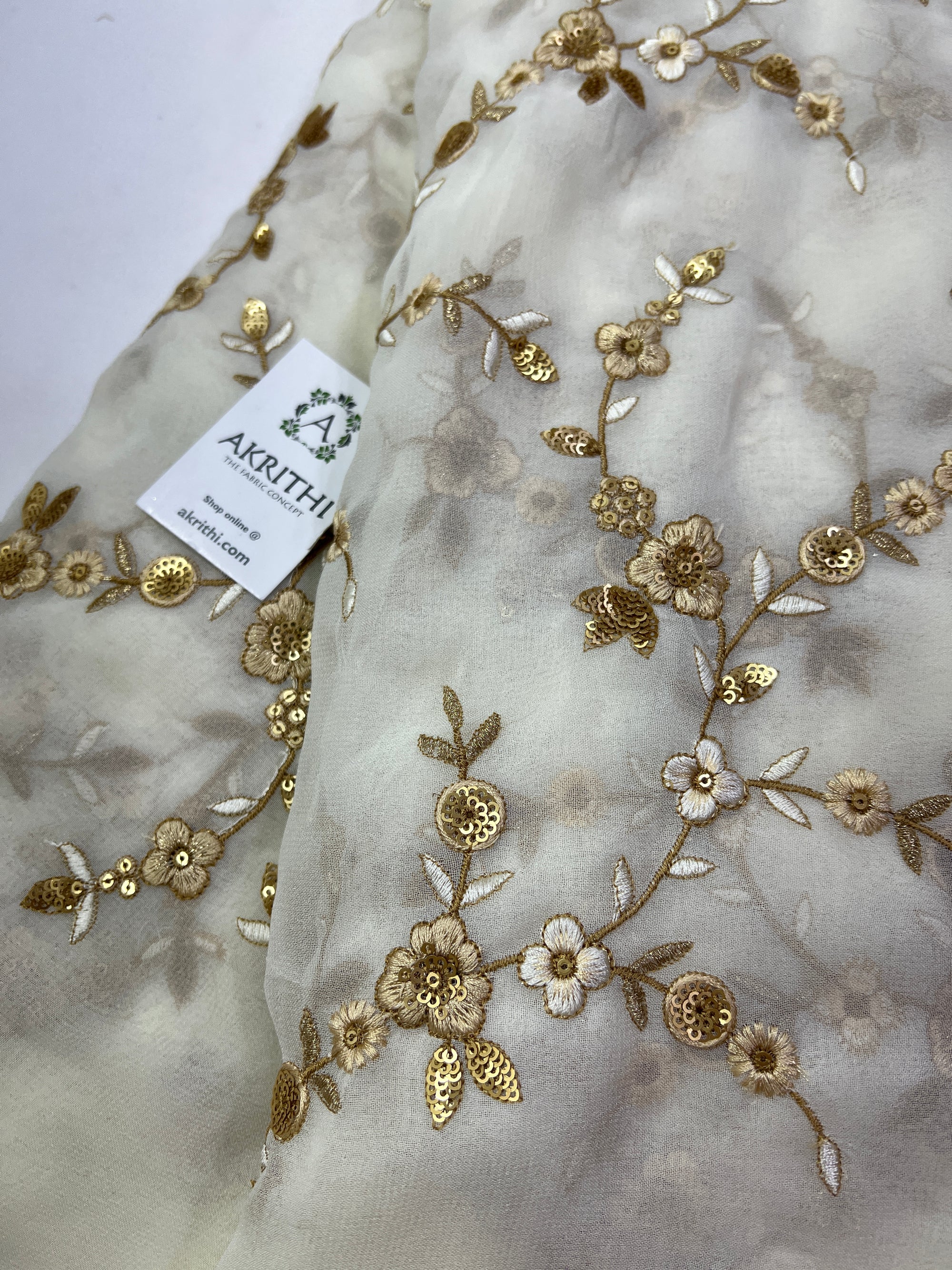 Embroidery on georgette fabric