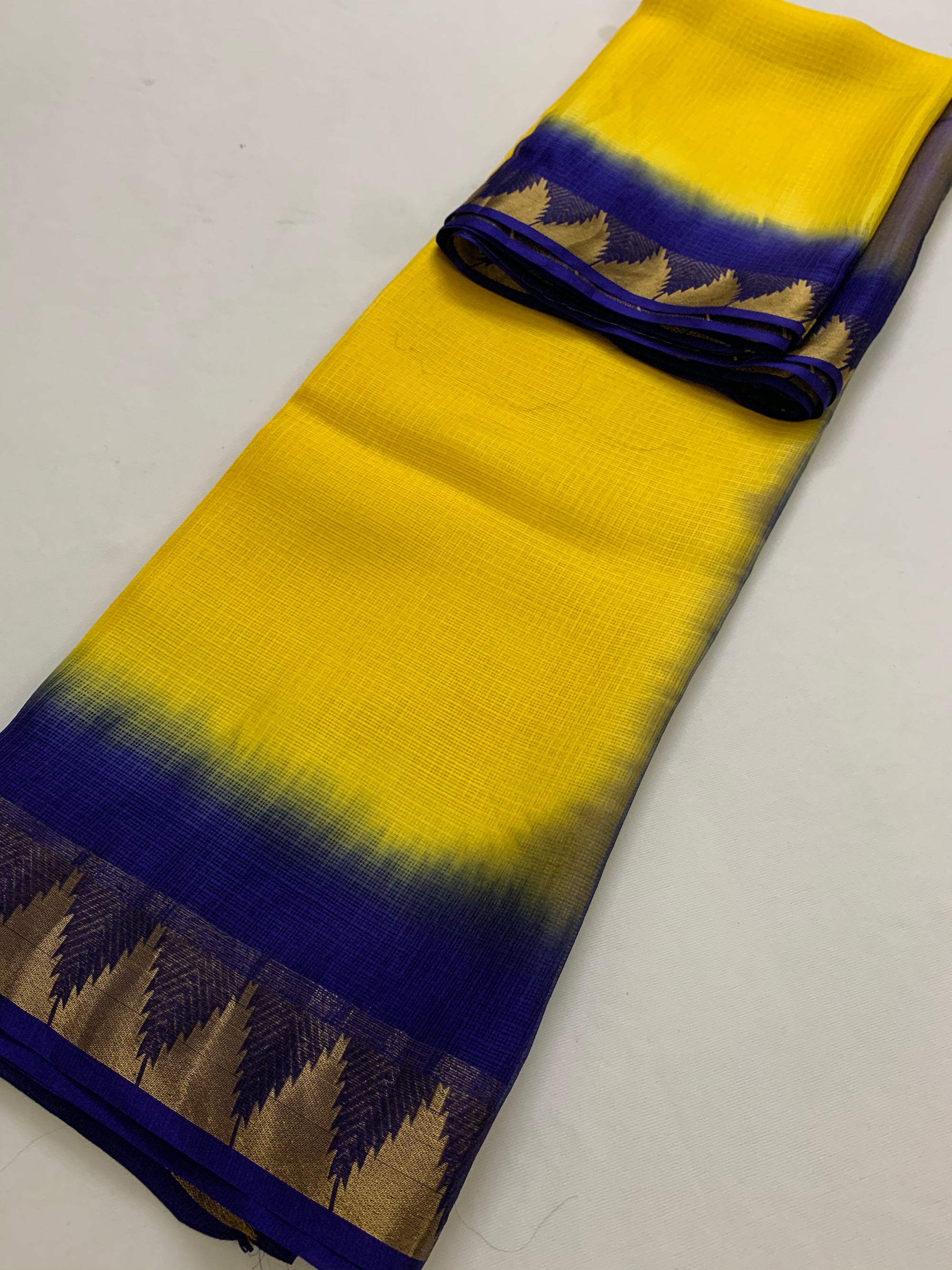 Pure kota silk saree with temple border