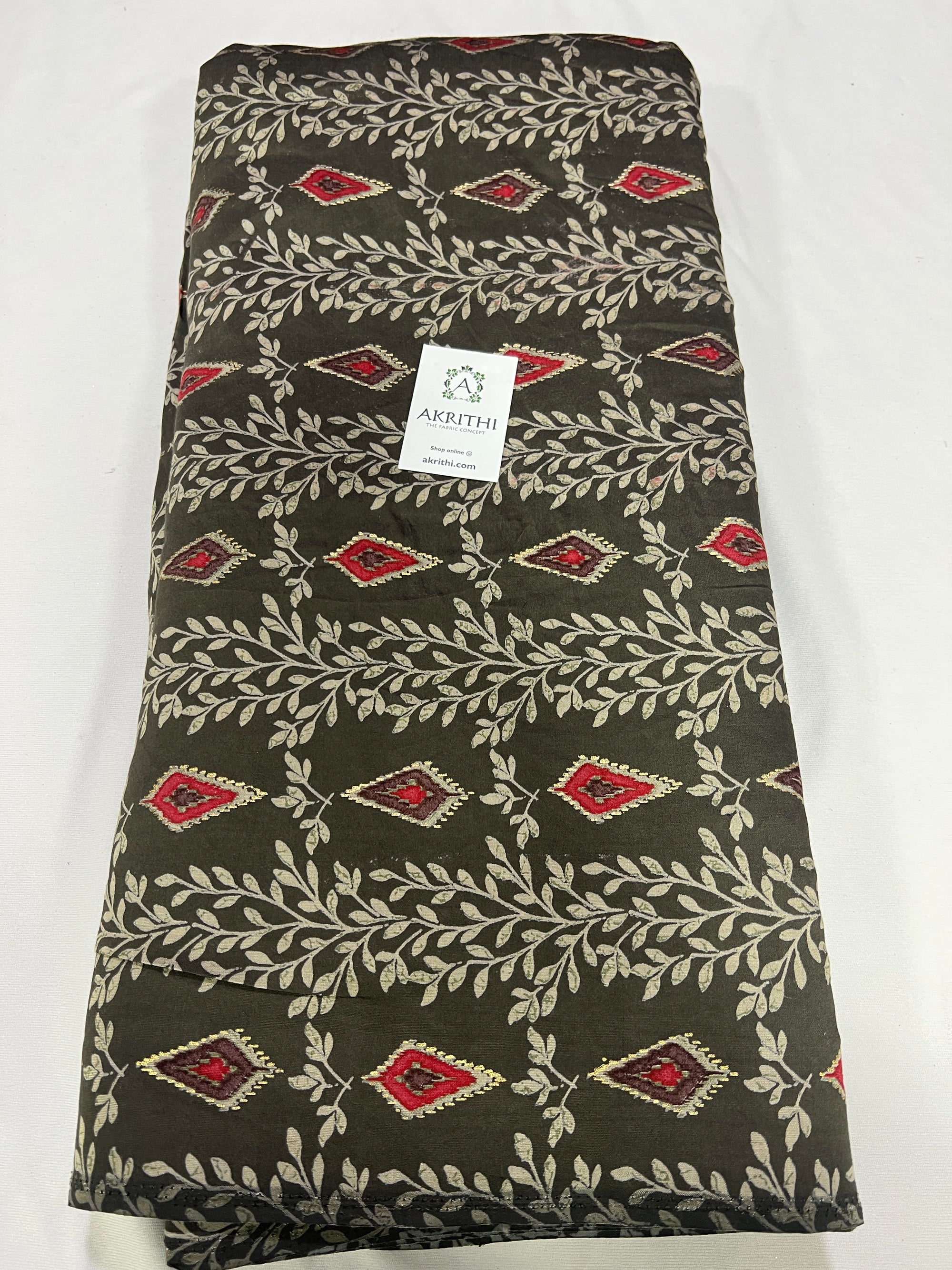 Digital printed silk fabric