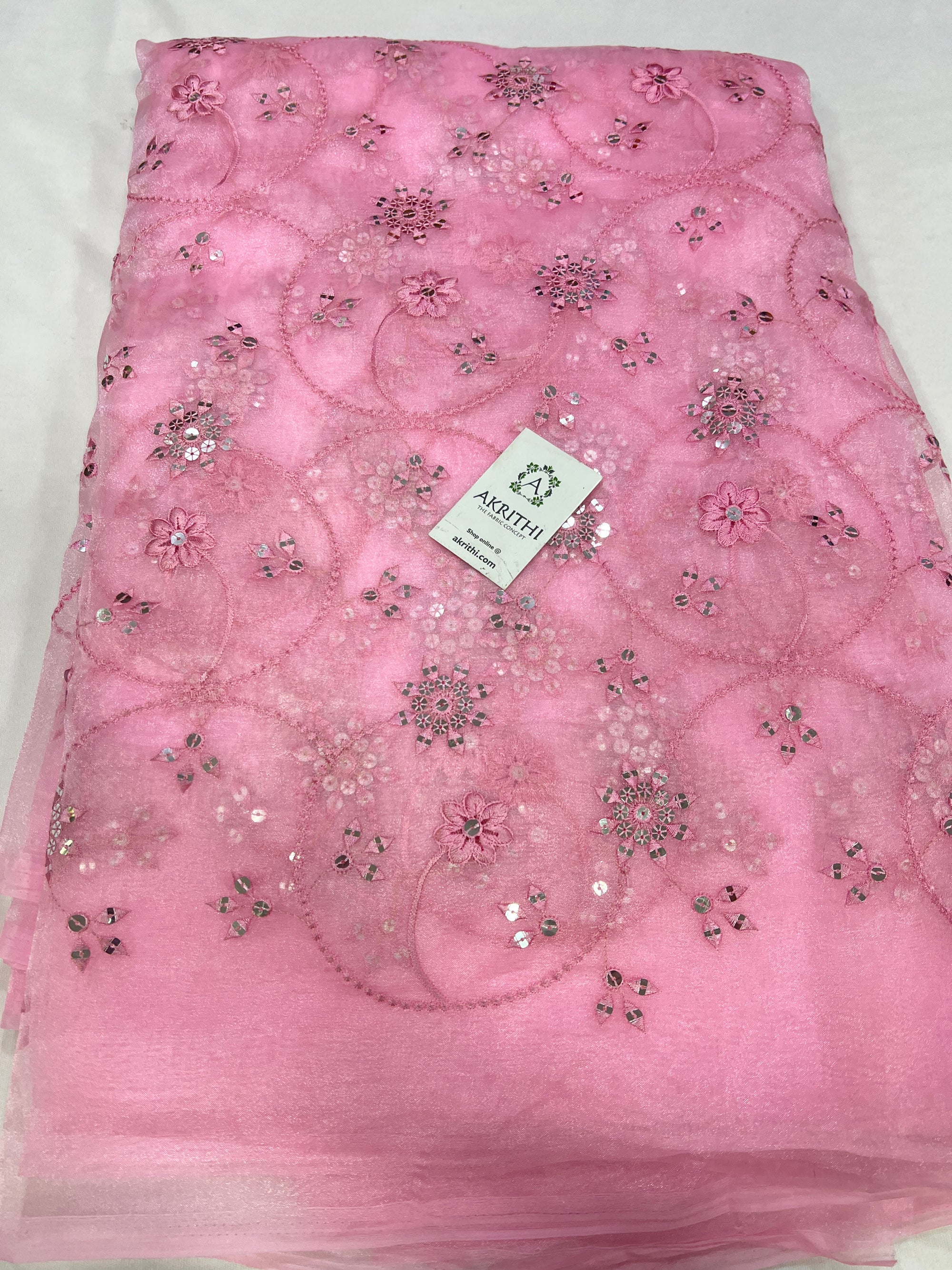 Embroidery on Organza fabric