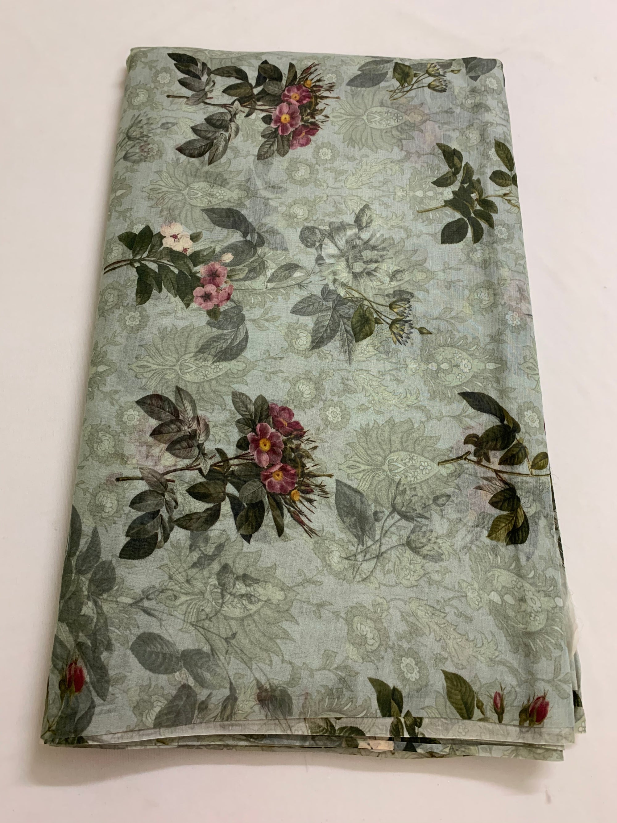 Floral Printed Pure silk cotton fabric