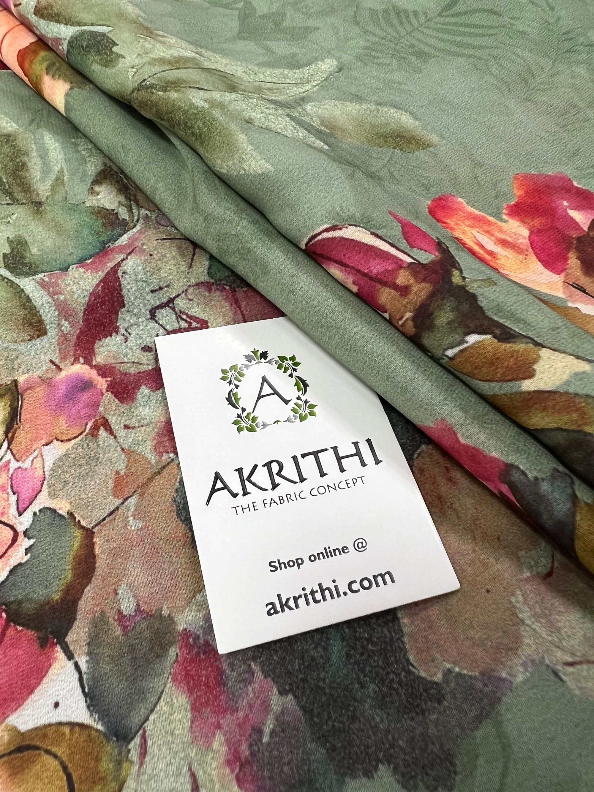 Digital floral Printed georgette fabric