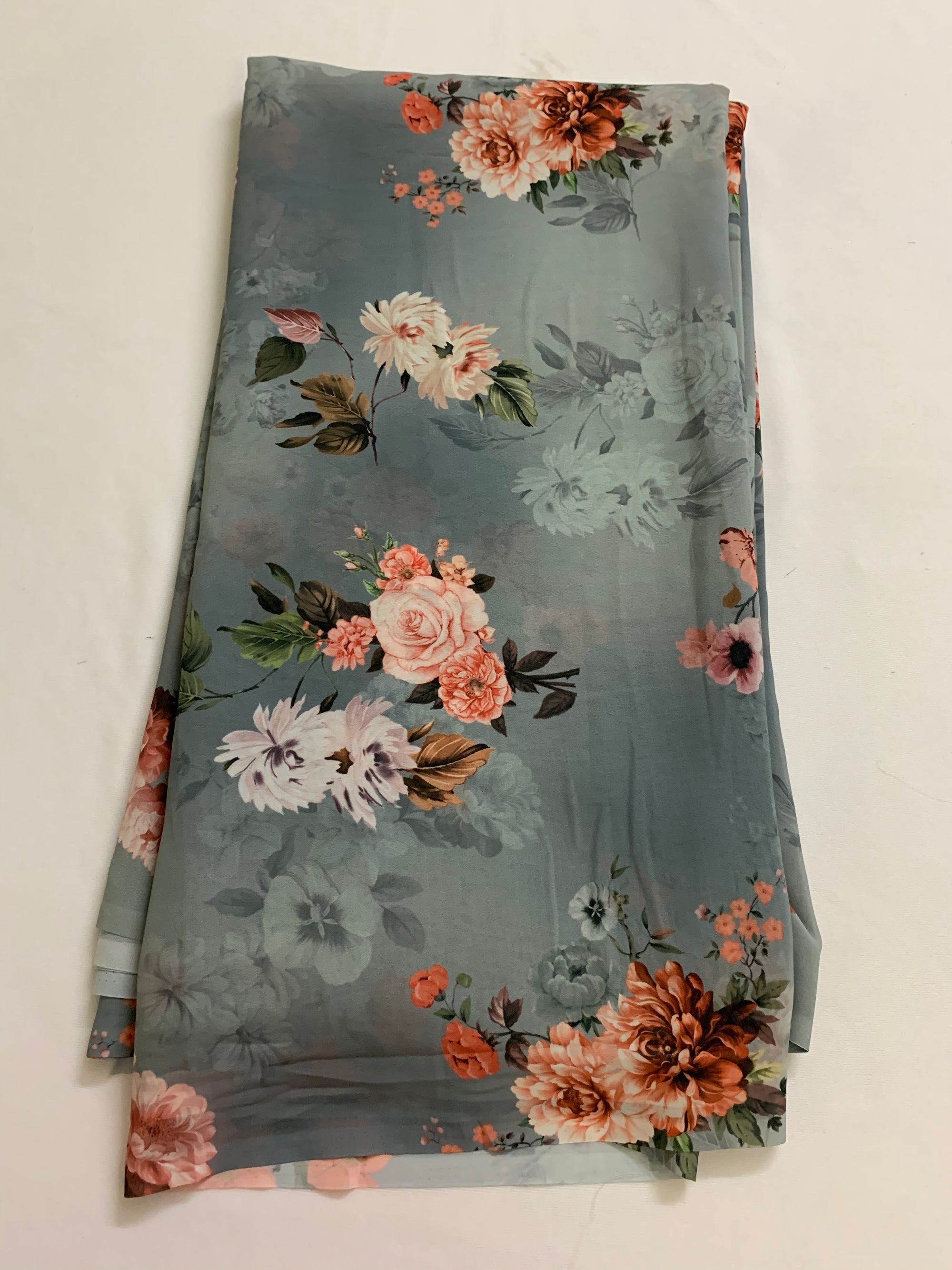 Digital floral Printed georgette fabric