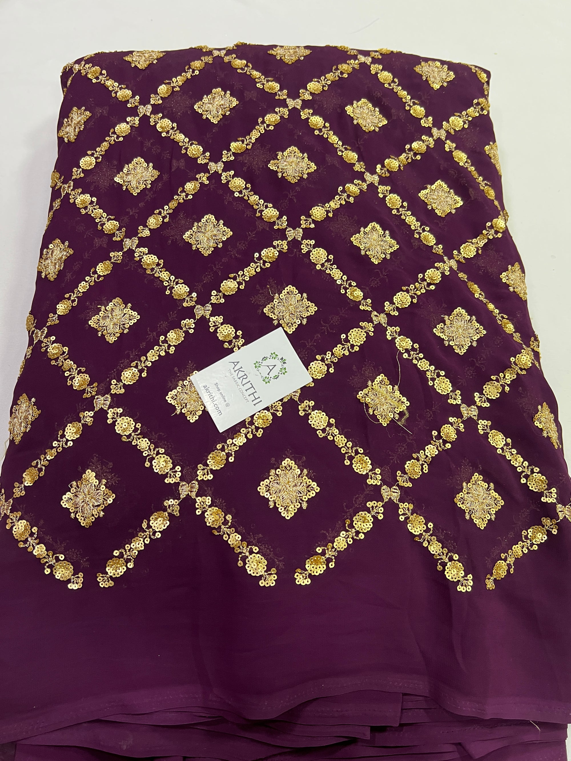 Embroidery on georgette fabric