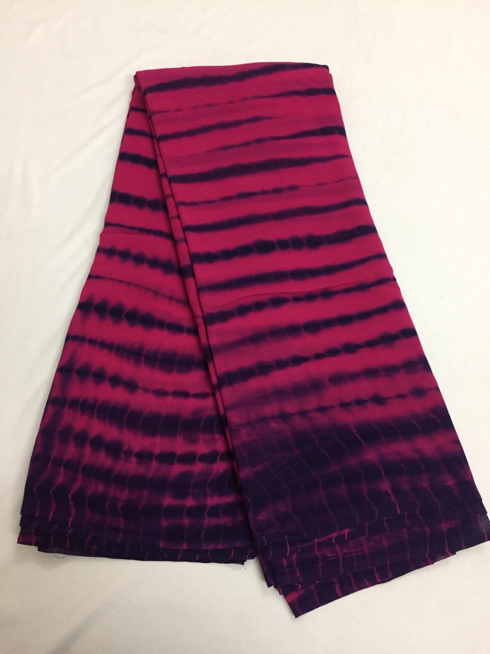 Shibori tie and dye pure georgette saree