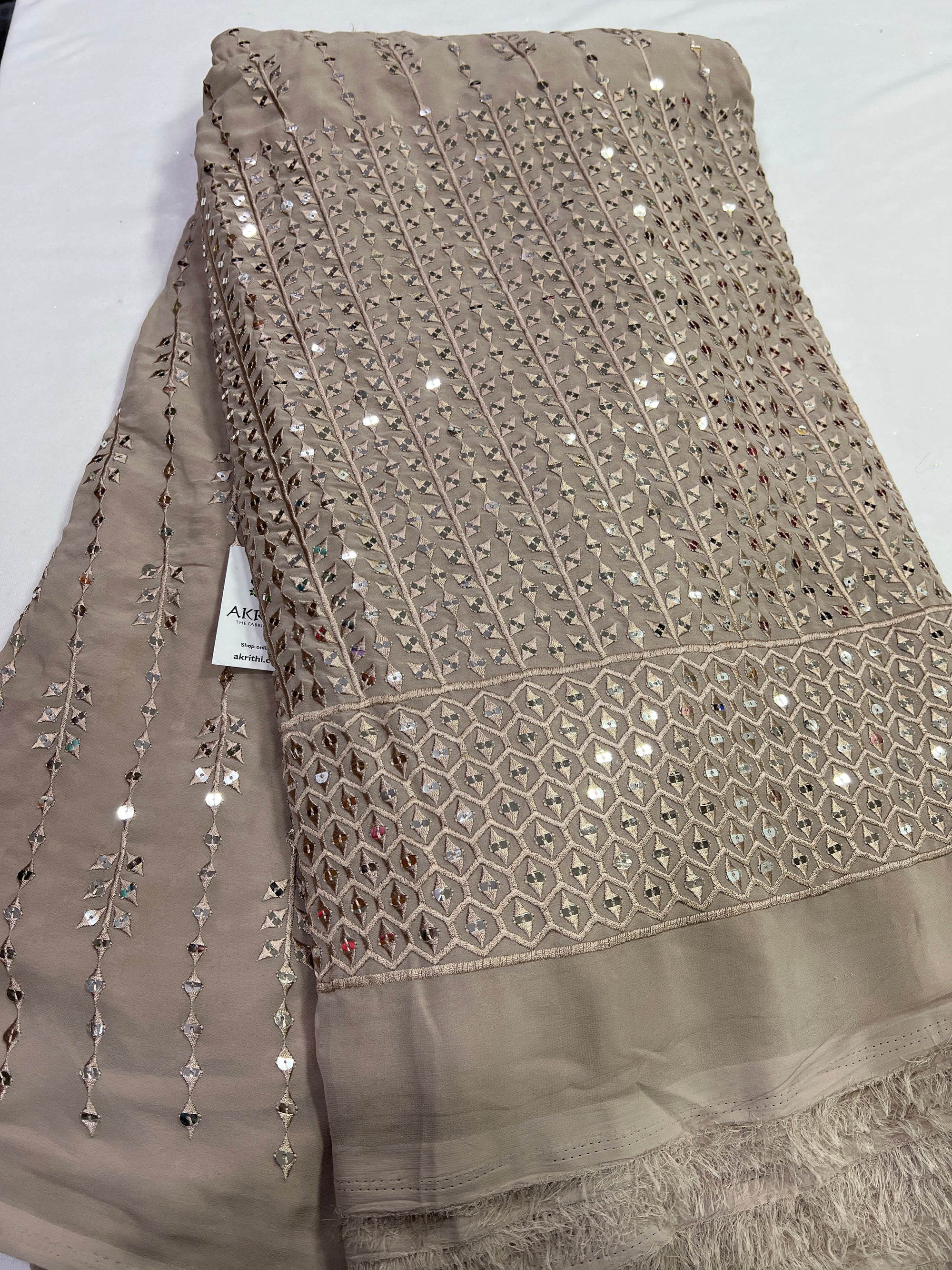Embroidery on georgette fabric