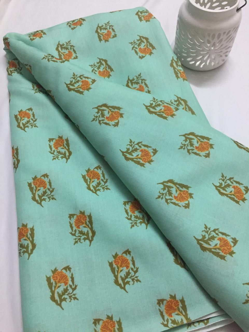 Printed Cotton slub fabric