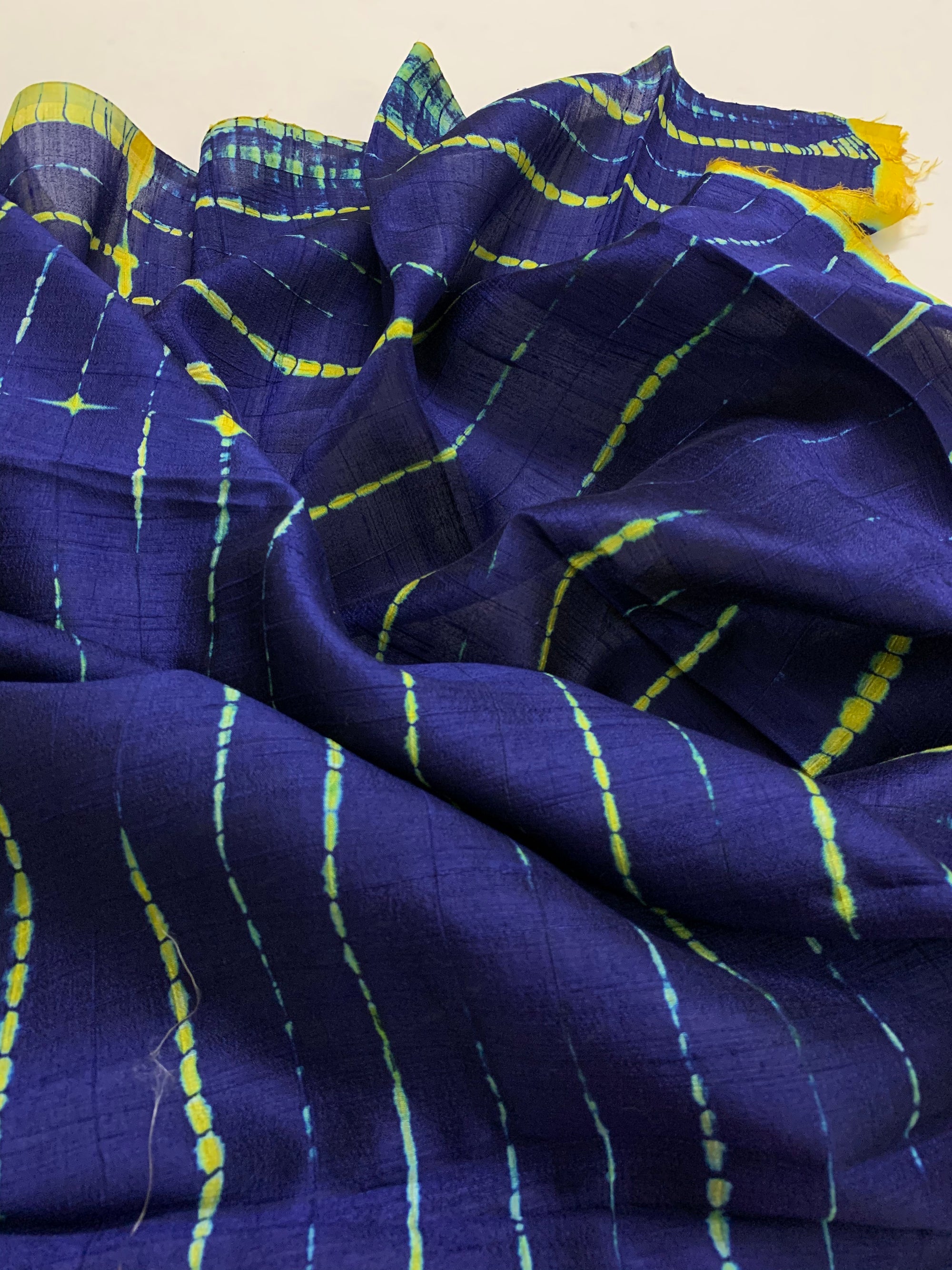 Shibori tie and dye pure raw silk kurta