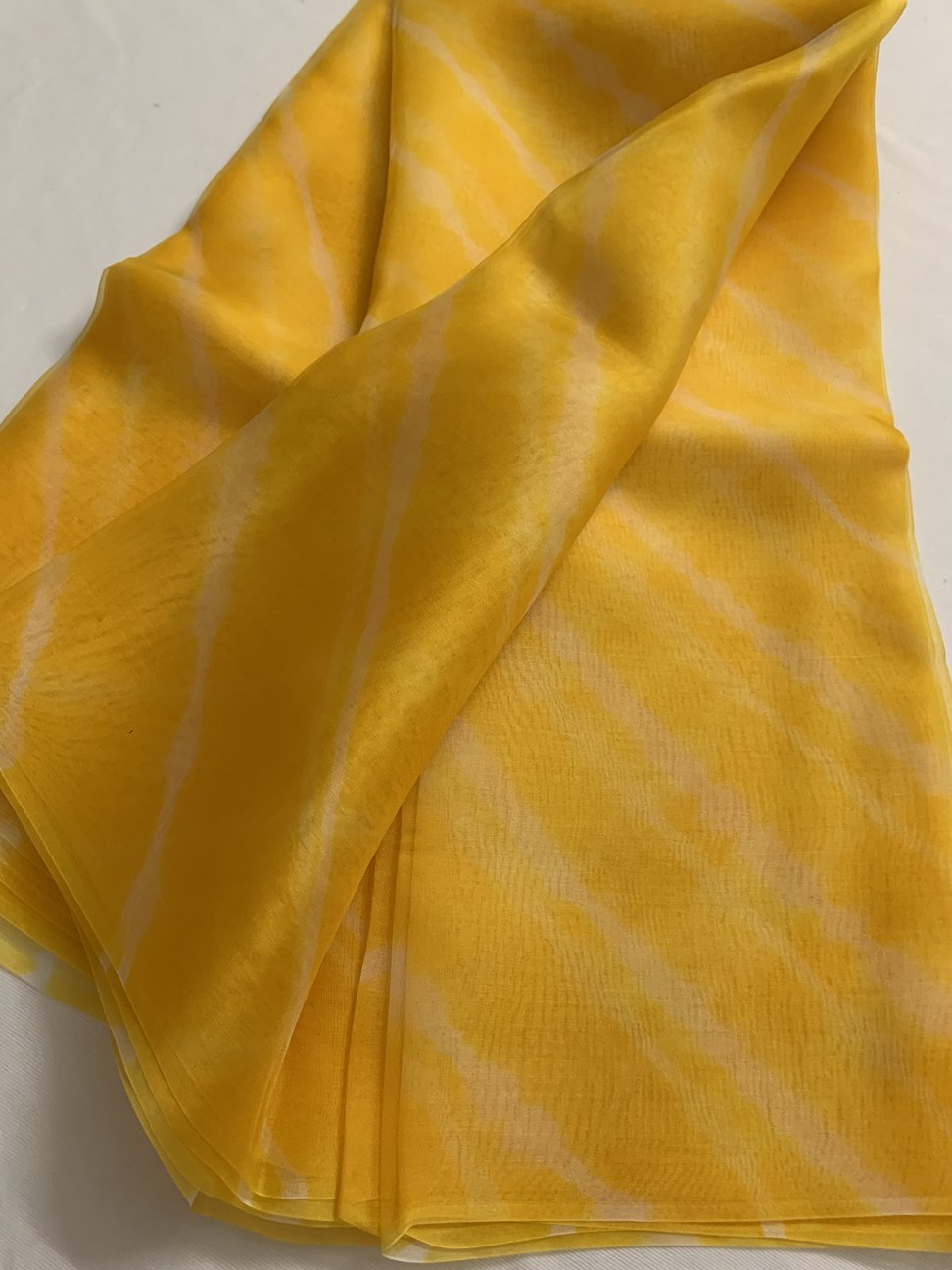 PURE SILK ORGANZA LEHERIYA DUPATTA