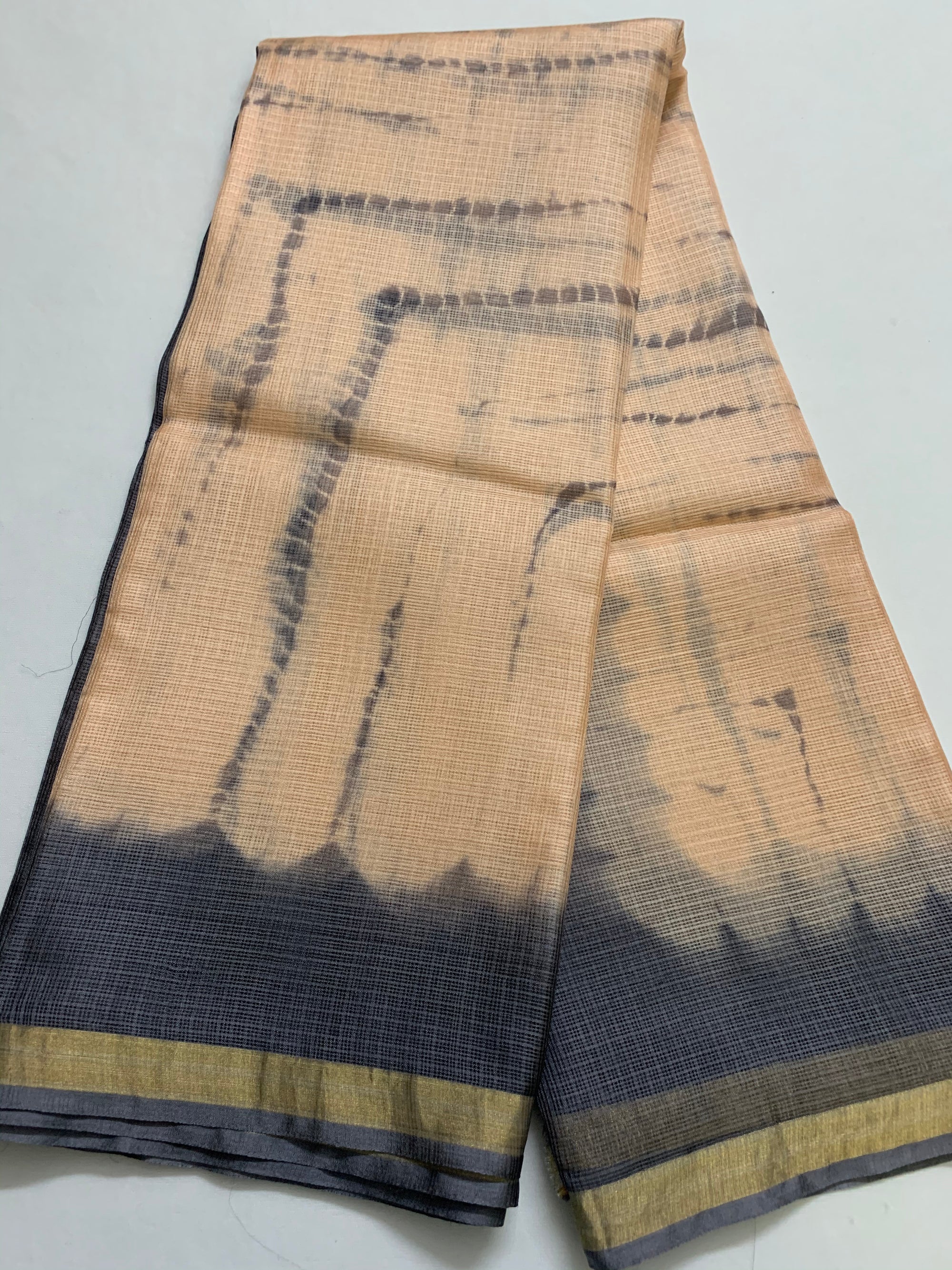 Tie and dye pure kota silk saree