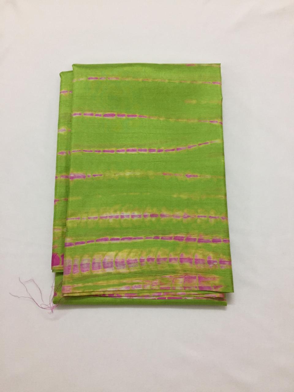 Shibori tie and dye pure soft silk fabric