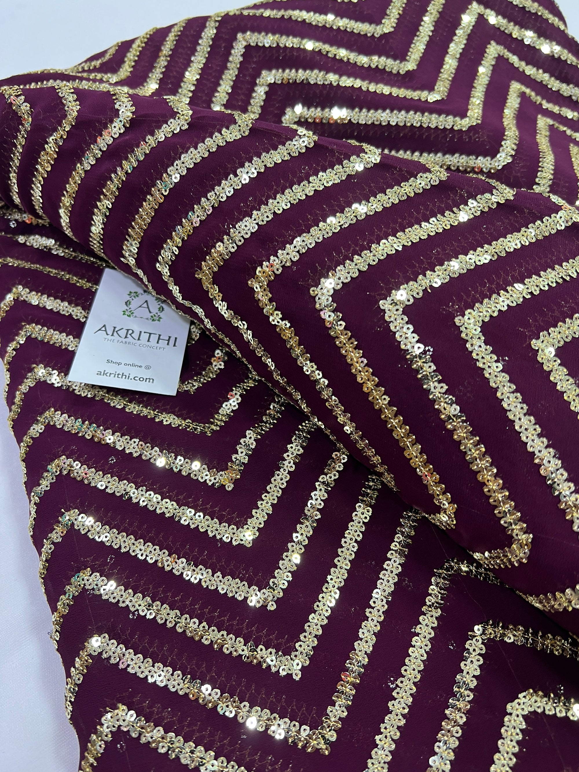 Embroidery on georgette fabric