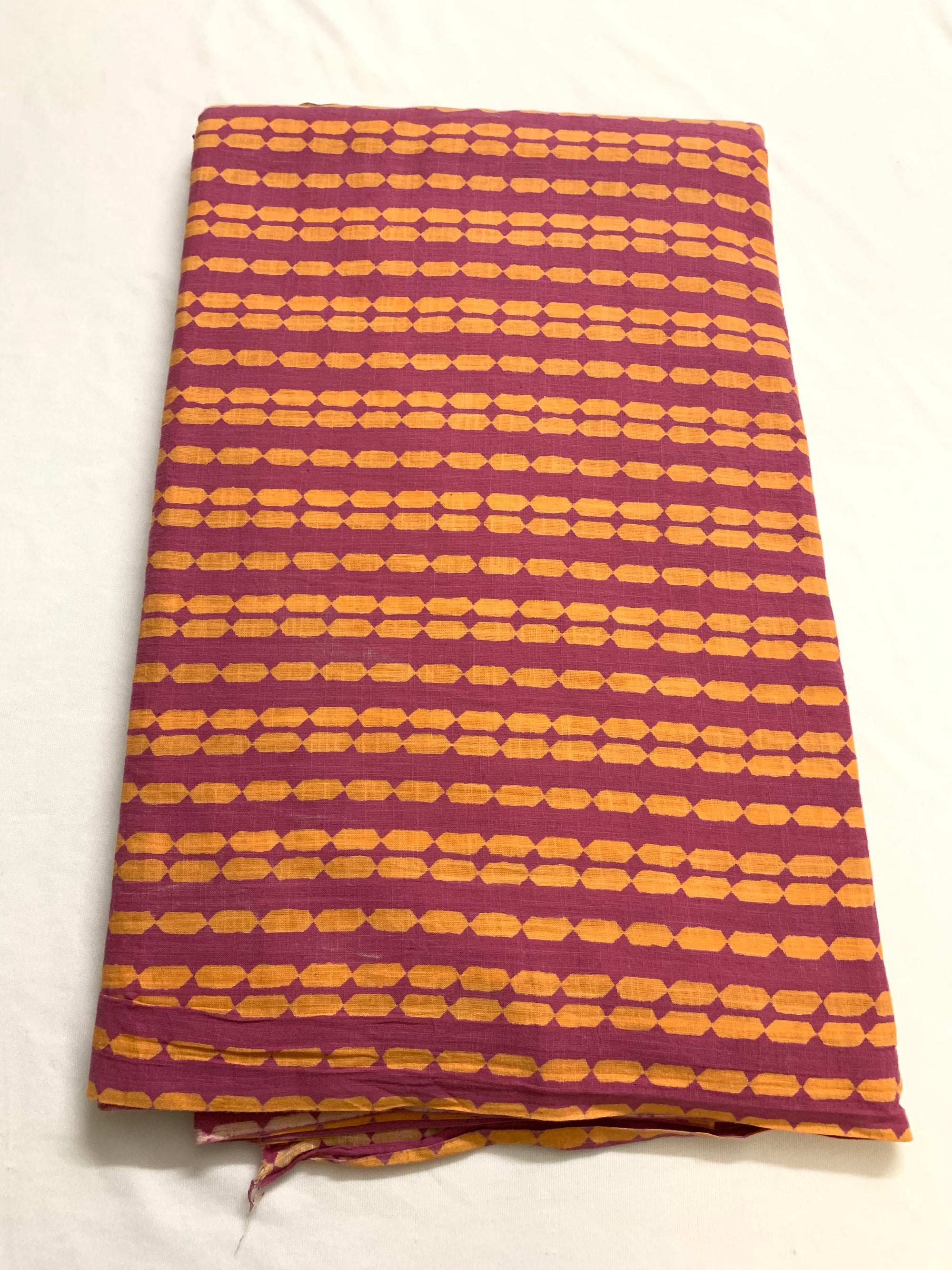 Printed pure slub cotton fabric