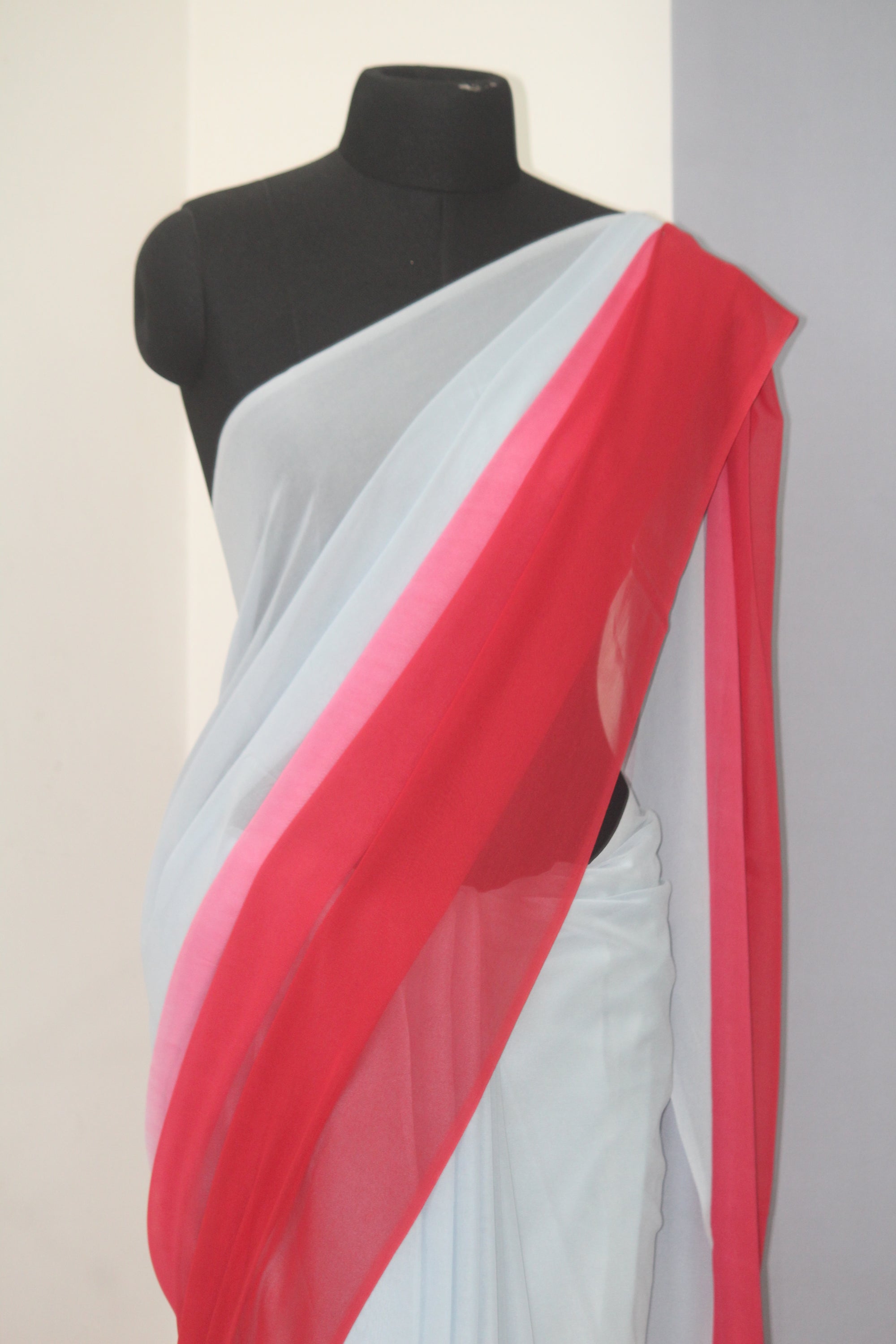 Shaded georgette saree