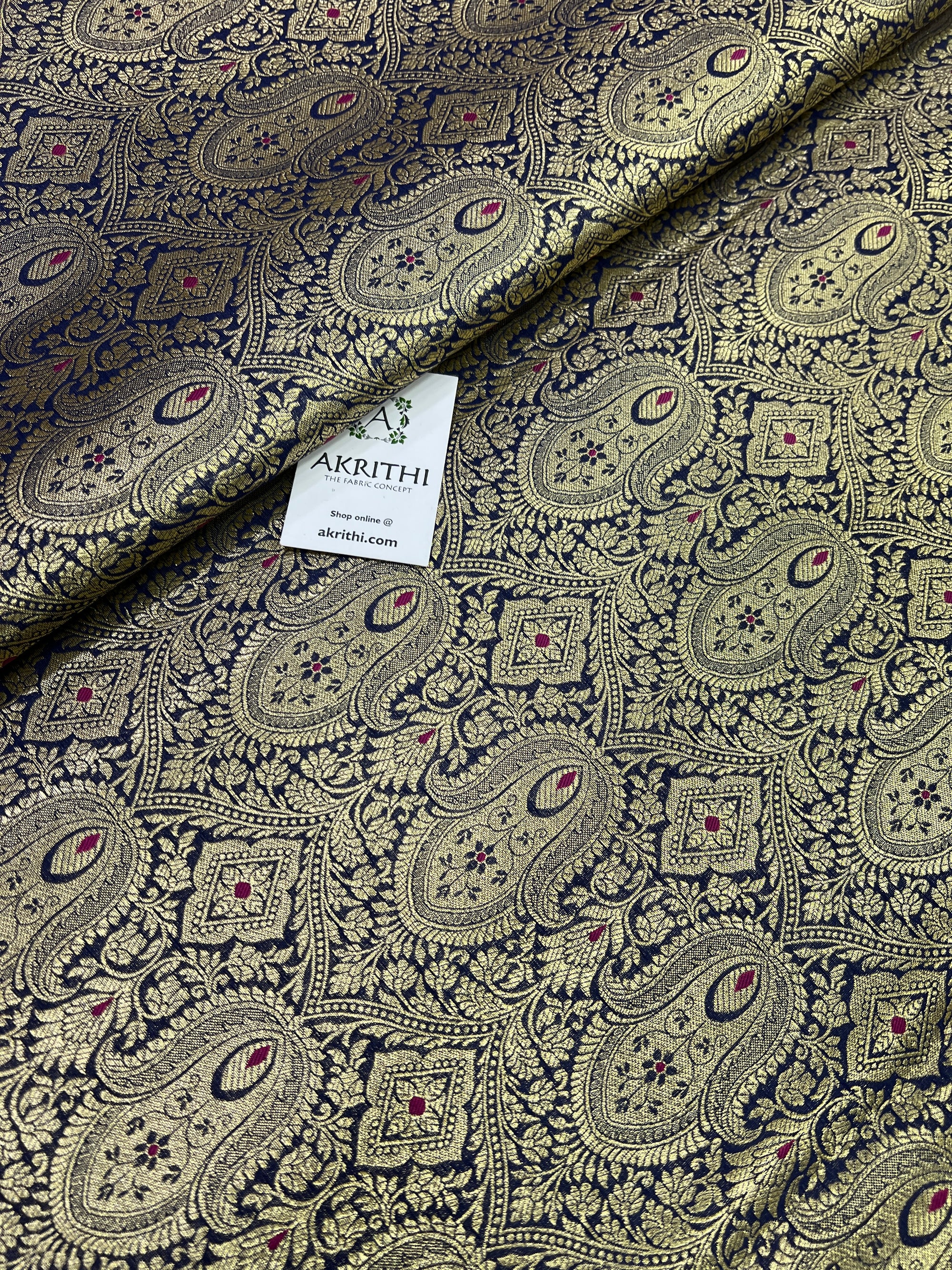 Handloom Banarasi brocade fabric