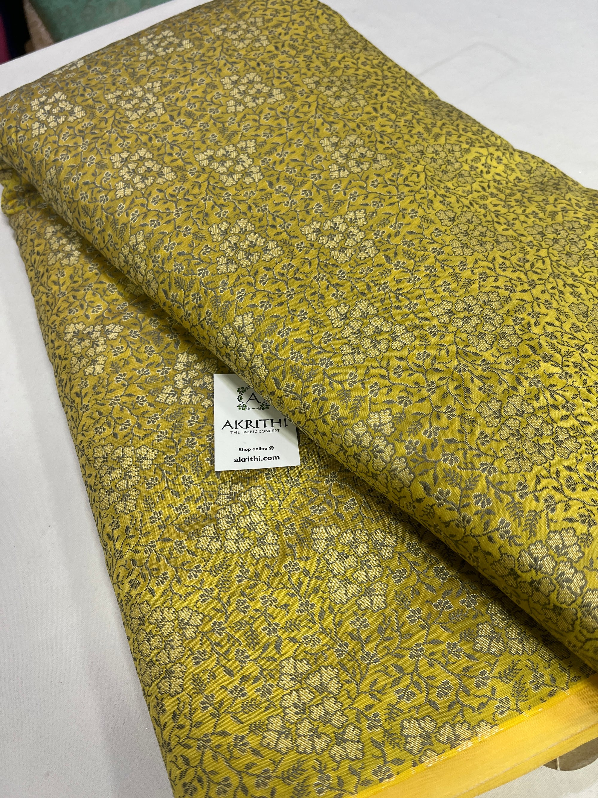 Banarasi brocade fabric without zari