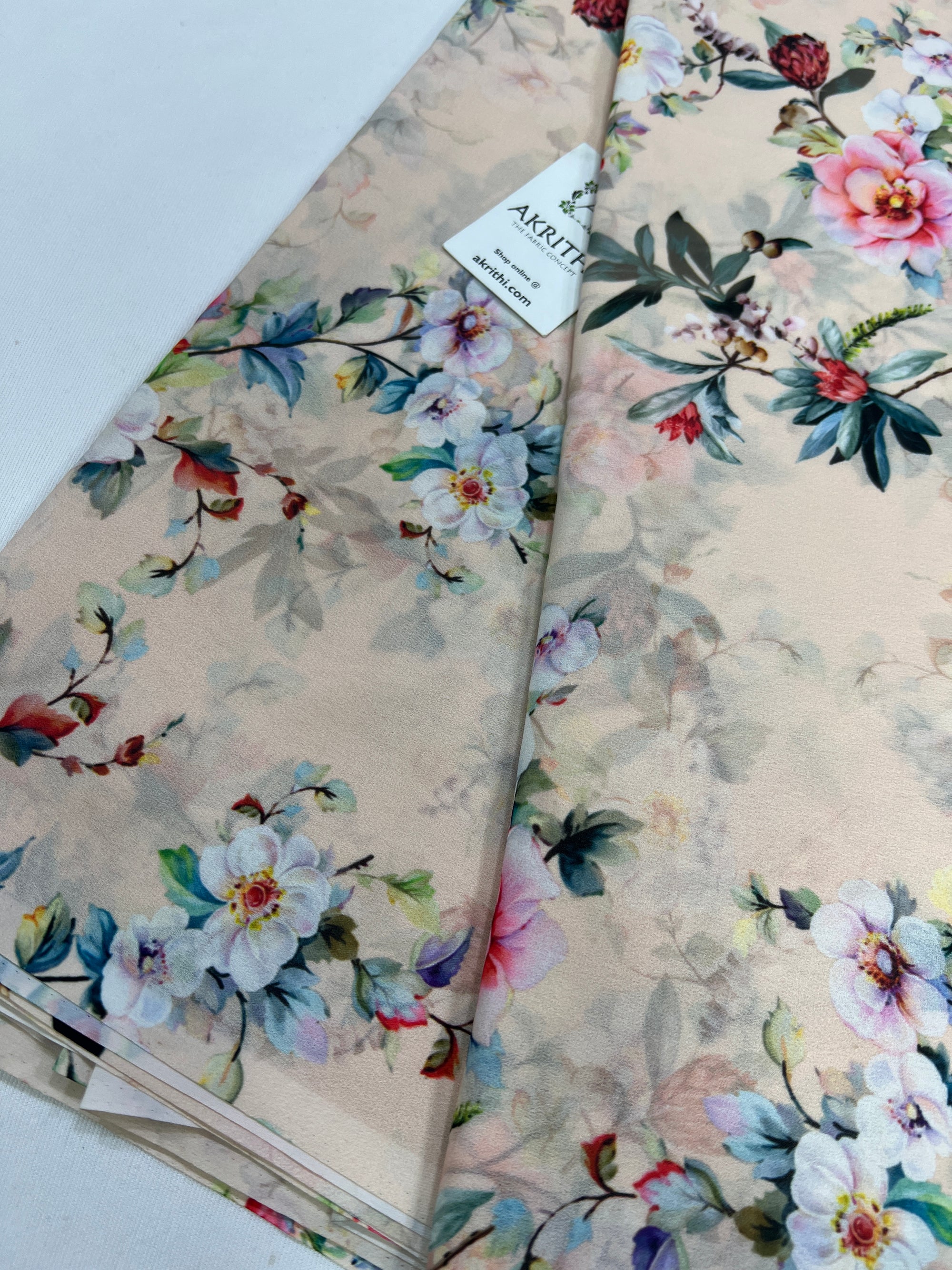 Digital floral printed georgette fabric
