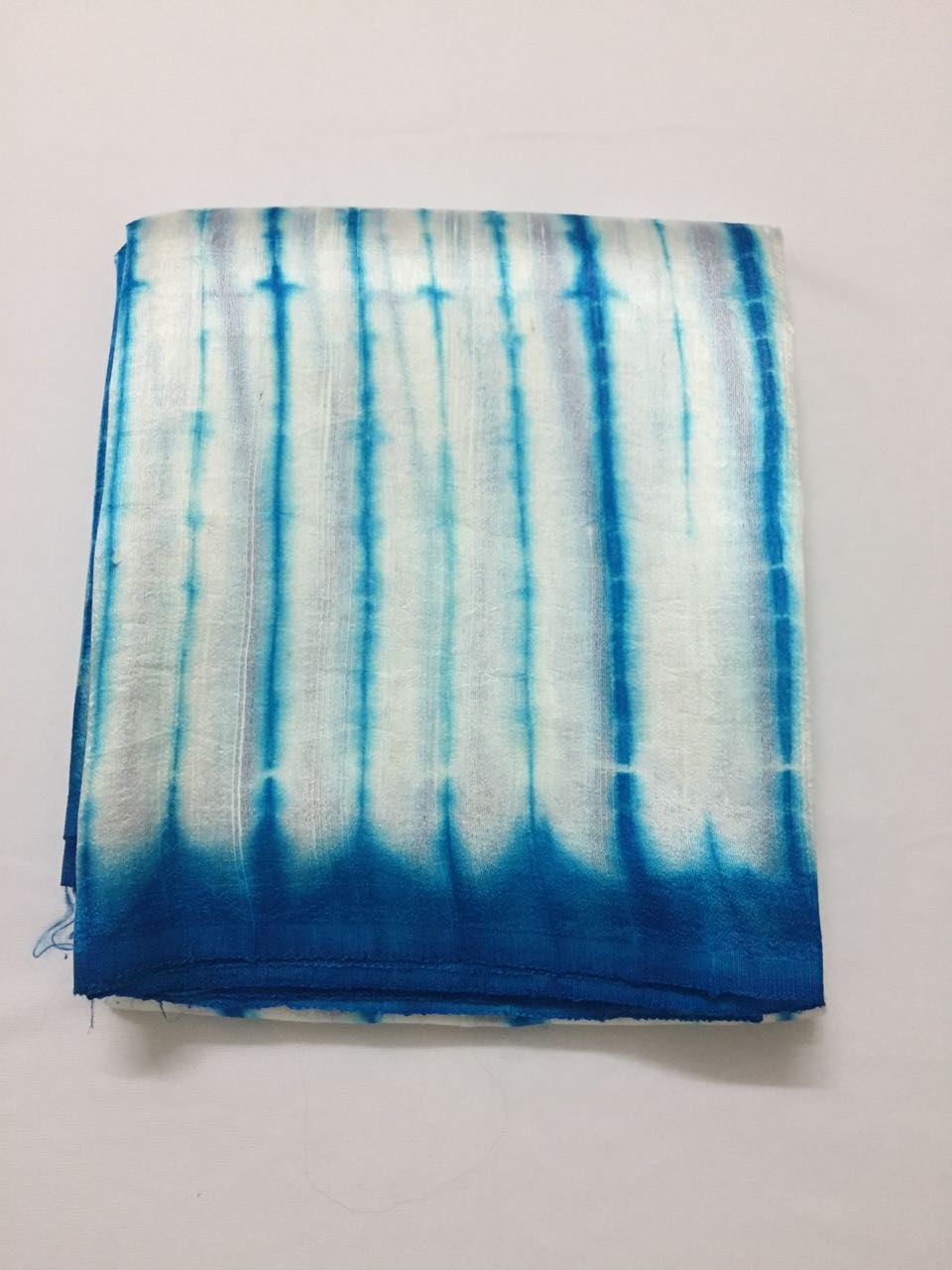 Shibori tie and dye pure raw silk fabric