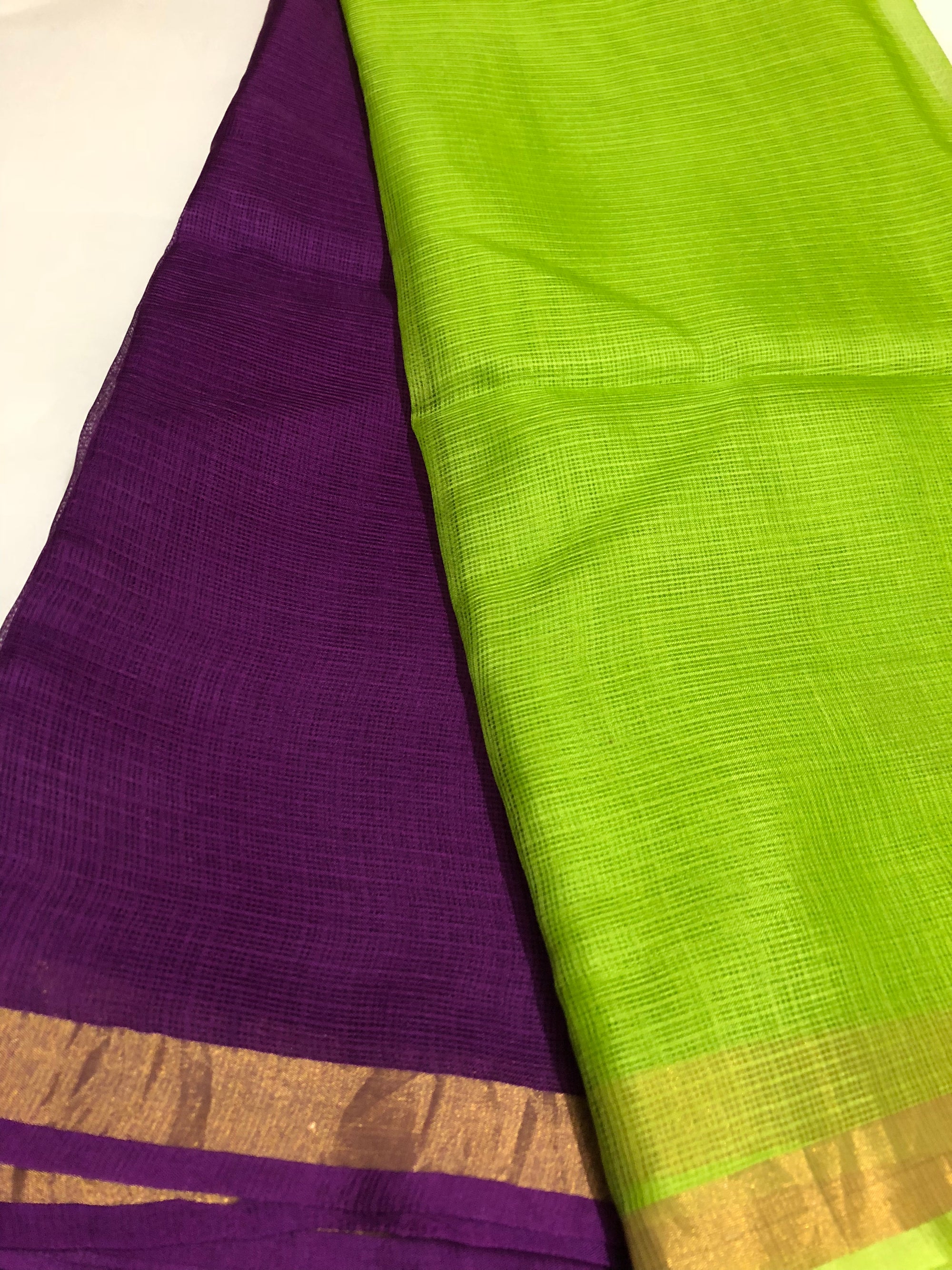 Pure kota silk double shaded saree