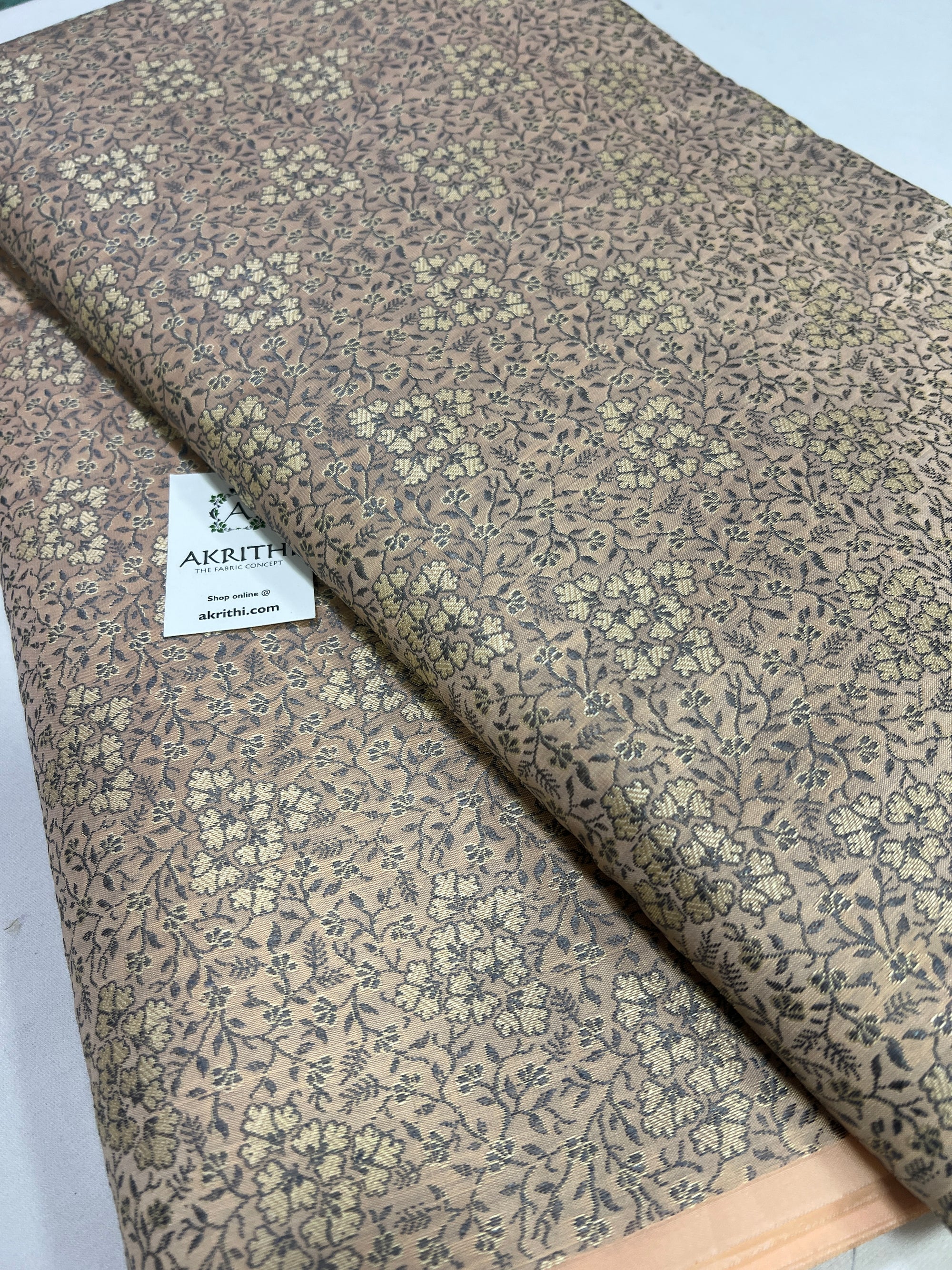 Banarasi brocade fabric without zari