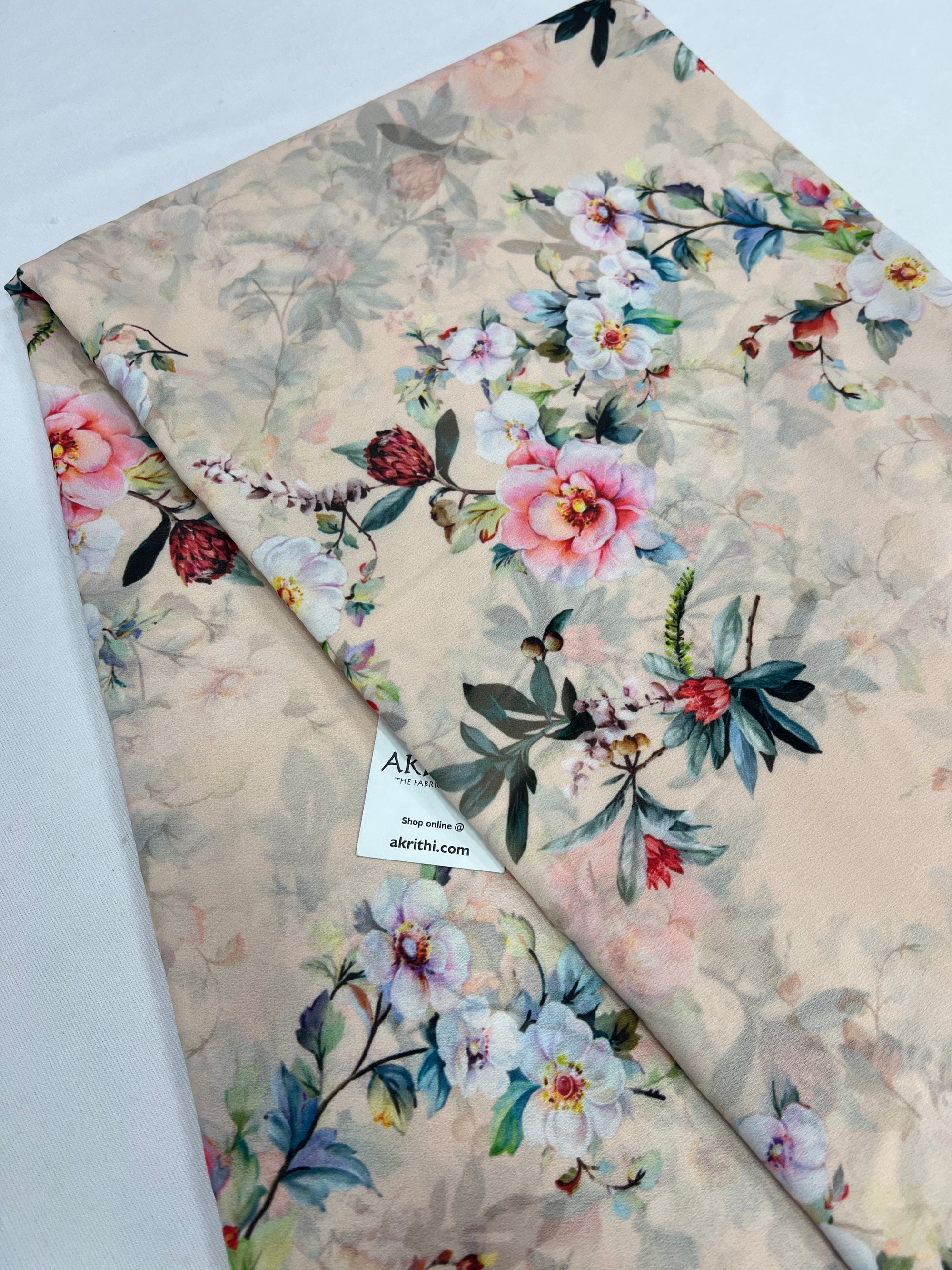 Digital floral printed georgette fabric