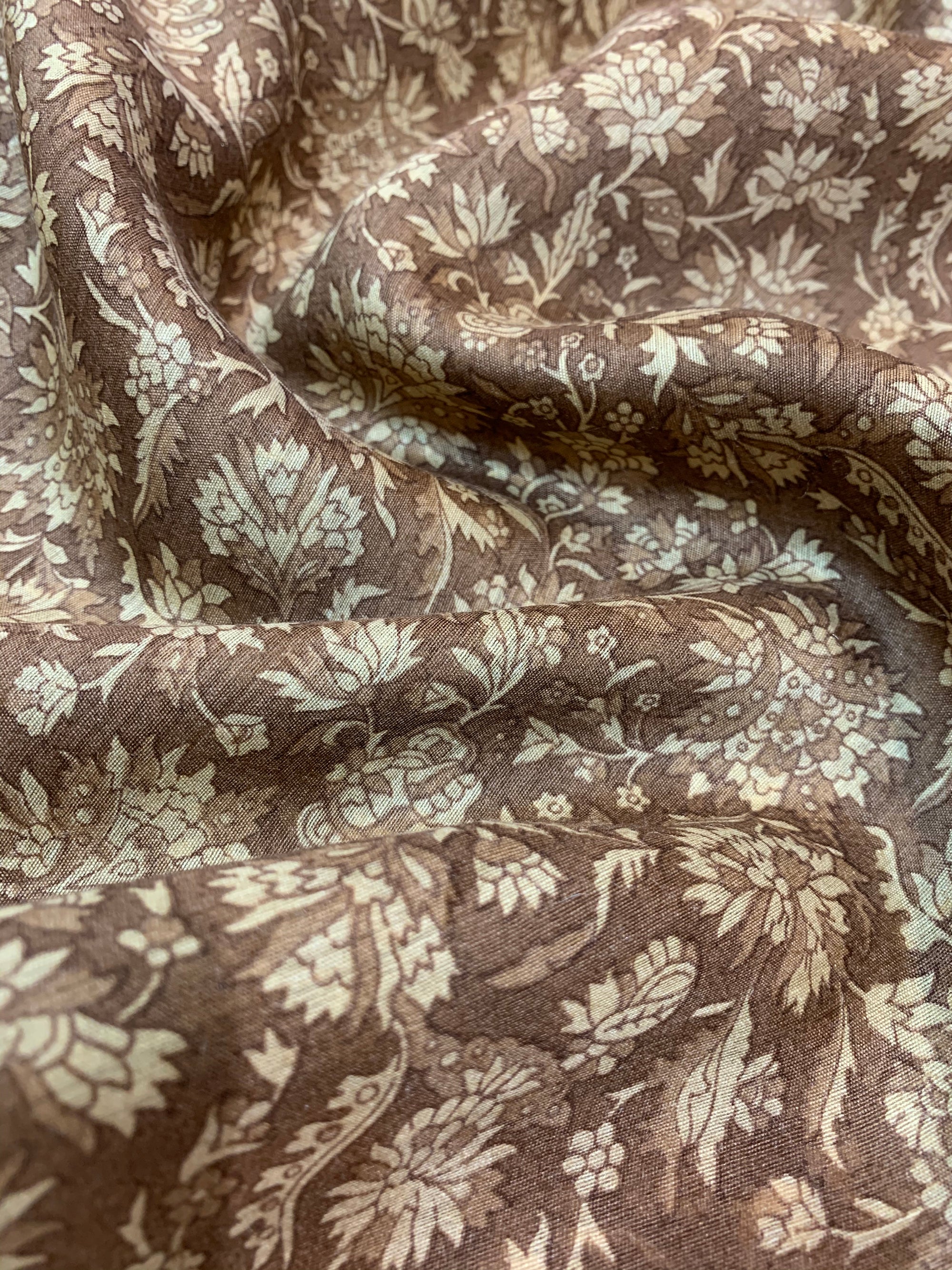 Printed handloom pure munga silk fabric