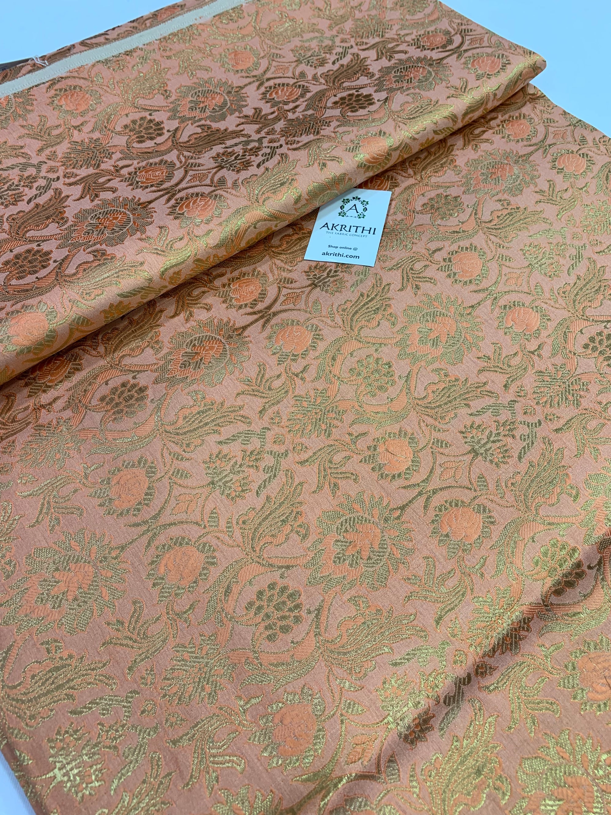Handloom Banarasi brocade fabric