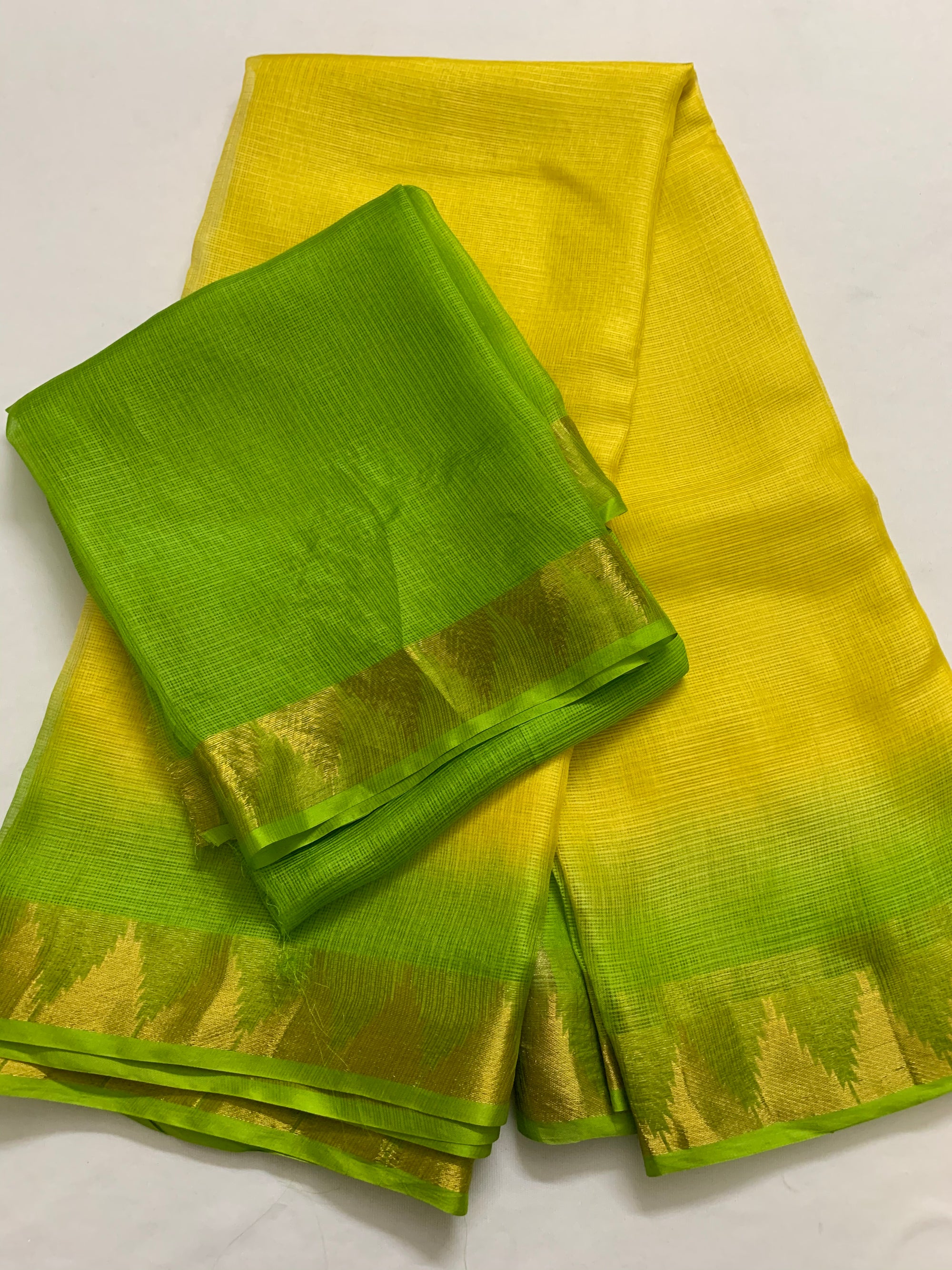 Pure kota silk saree with temple border