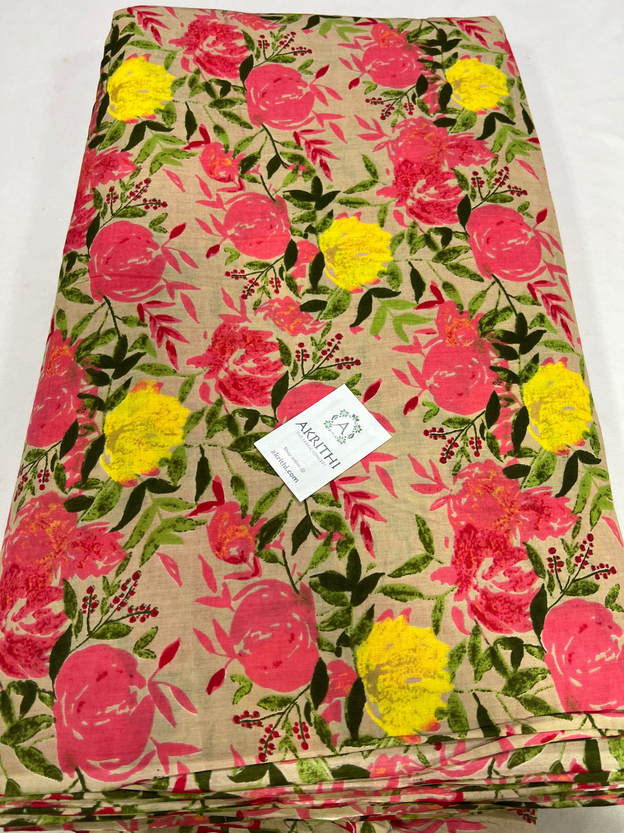 Printed pure cotton fabric