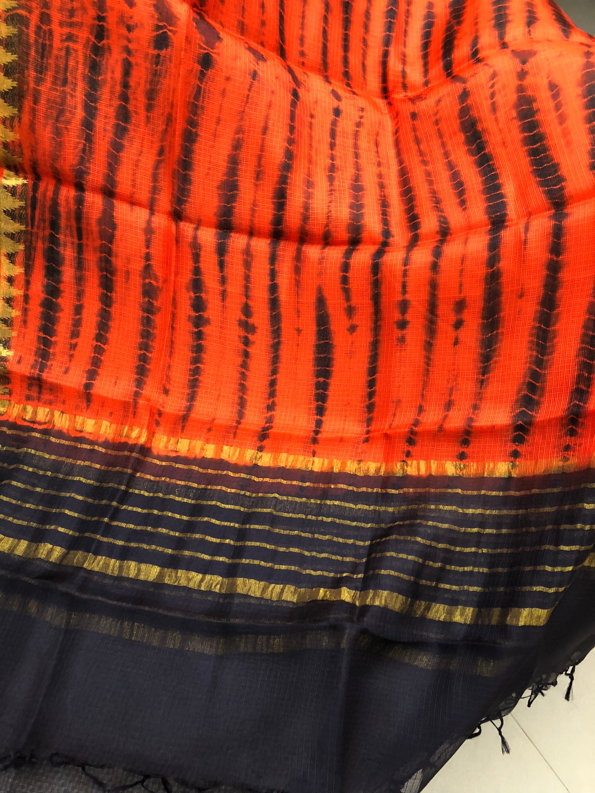 Tie and dye pure silk Kota Dupatta