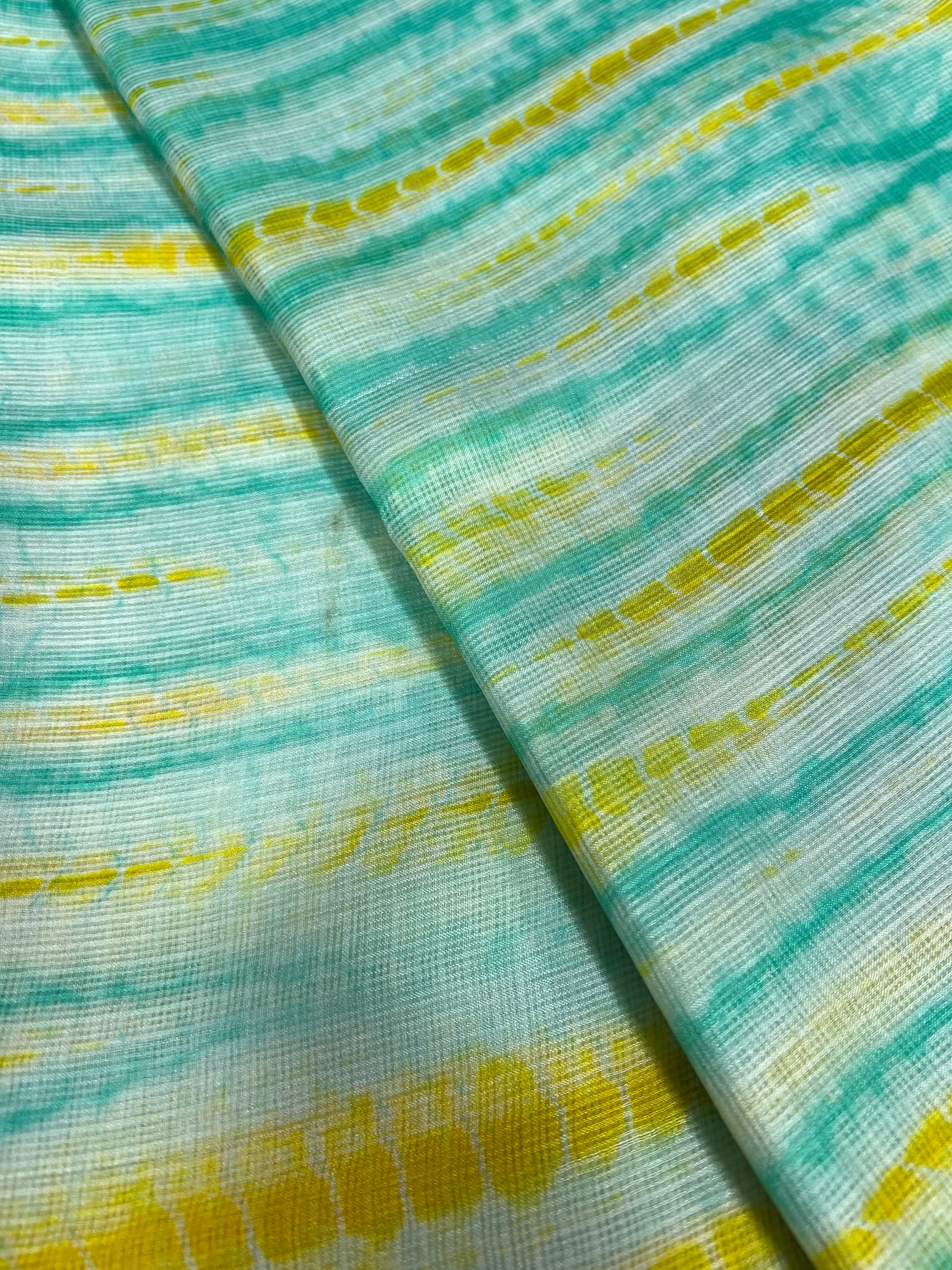 Tie and dye pure kota silk saree
