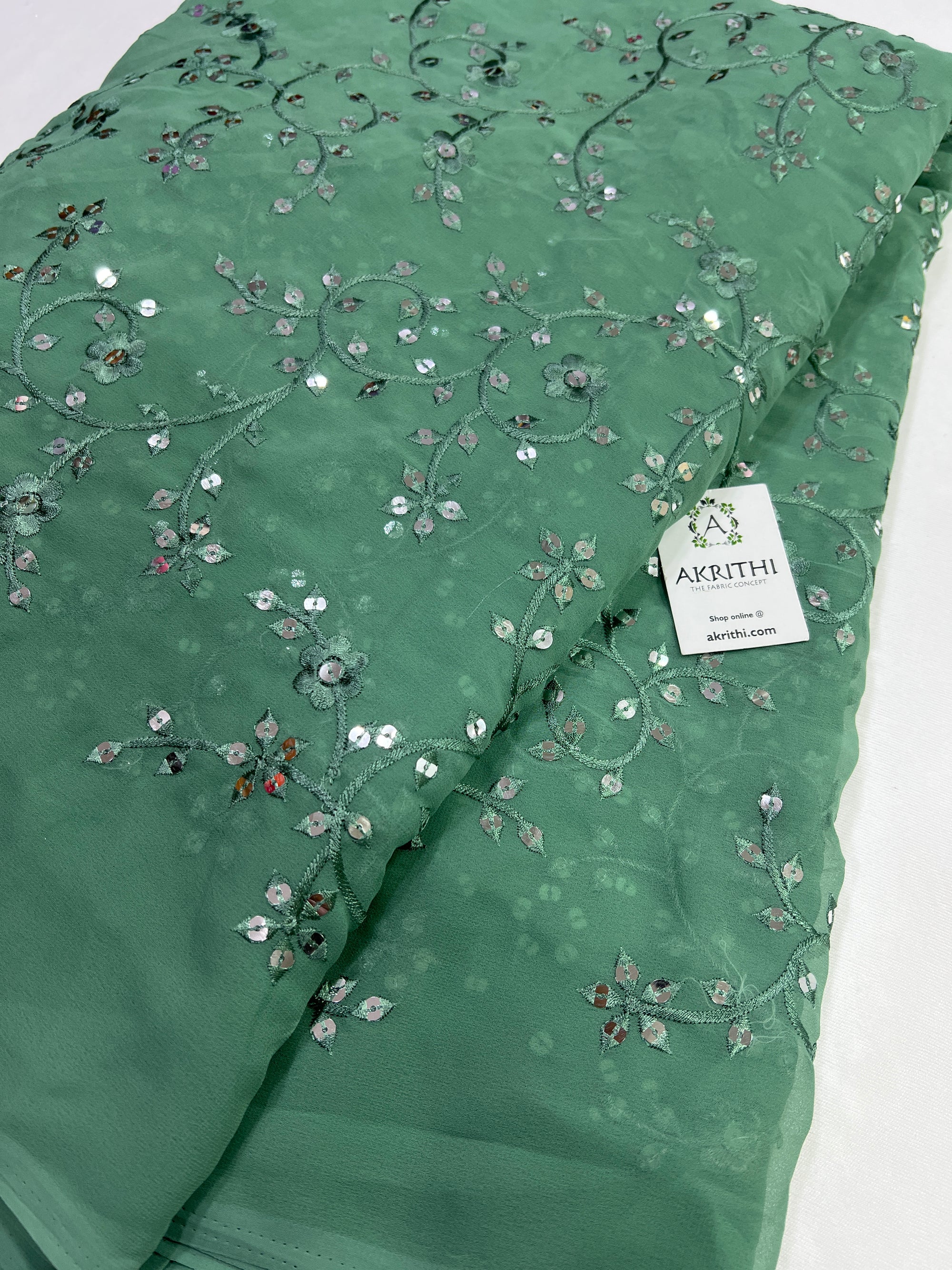 Embroidery on Georgette fabric