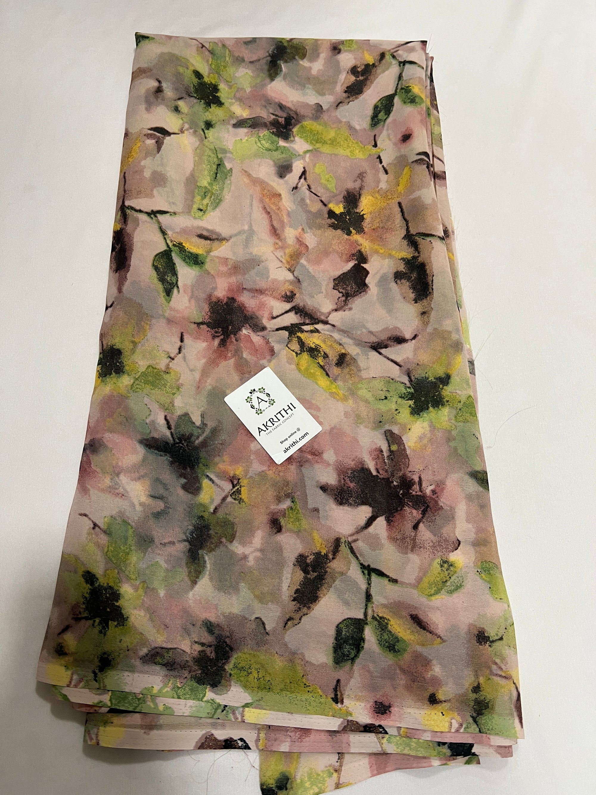 Digital floral printed georgette fabric