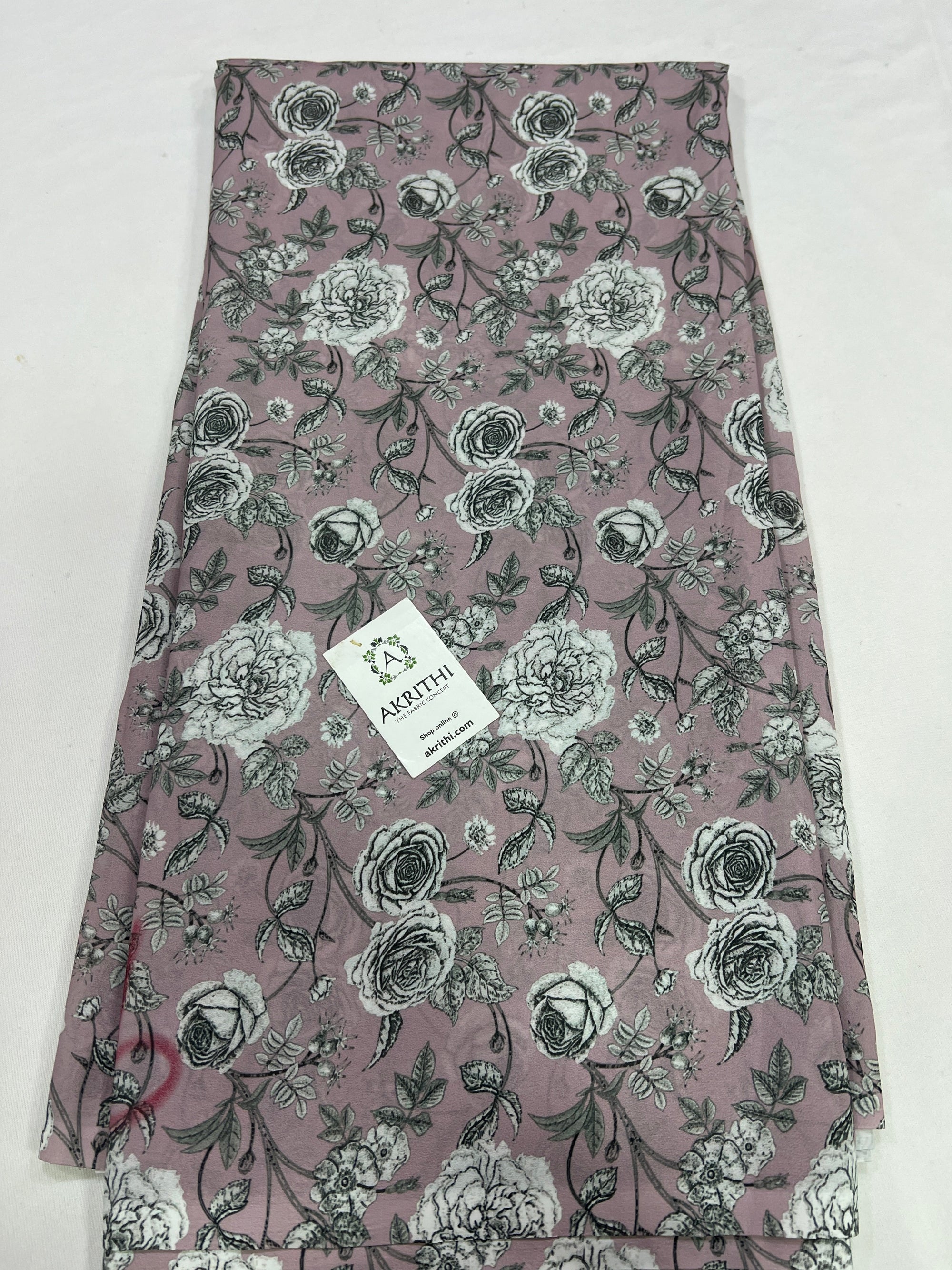 Digital floral printed georgette fabric