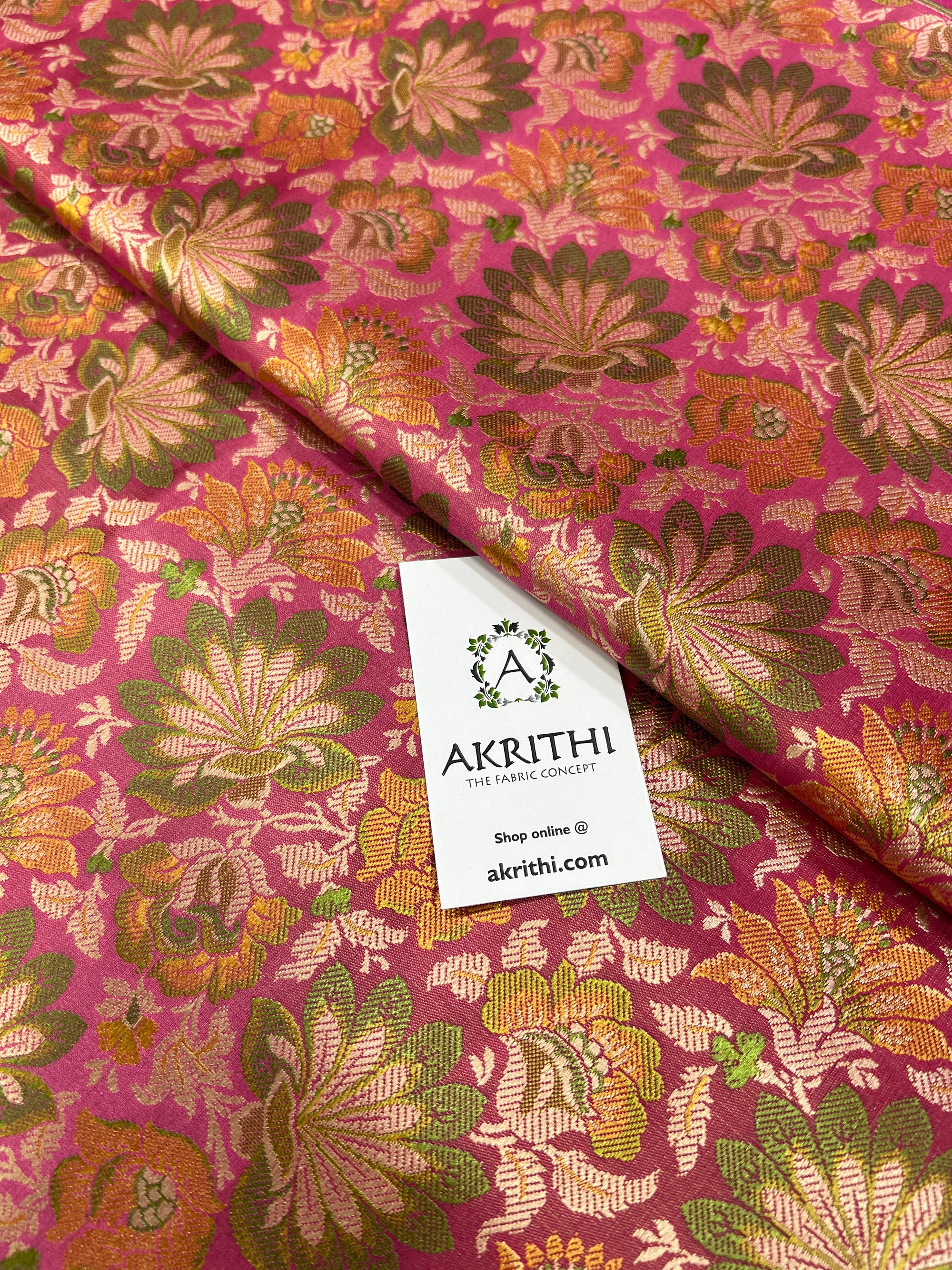 Handloom Banarasi brocade fabric