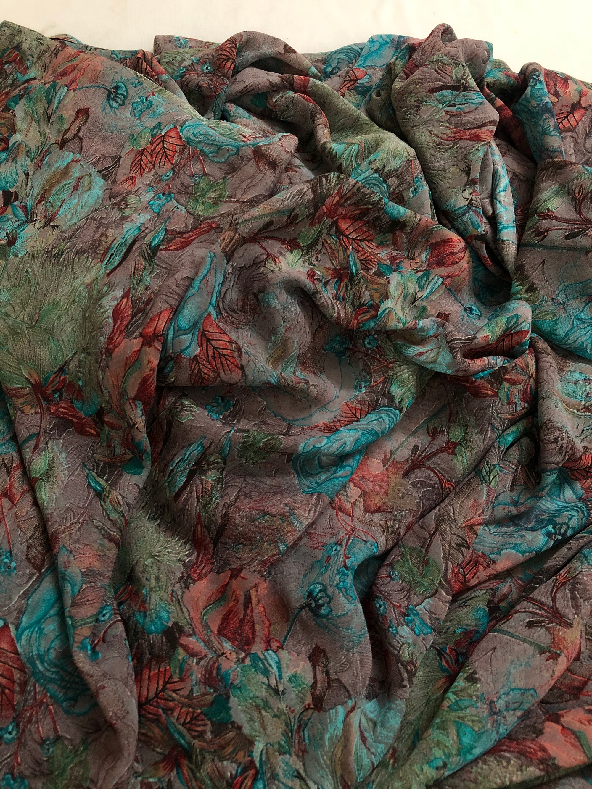 Printed georgette fabric