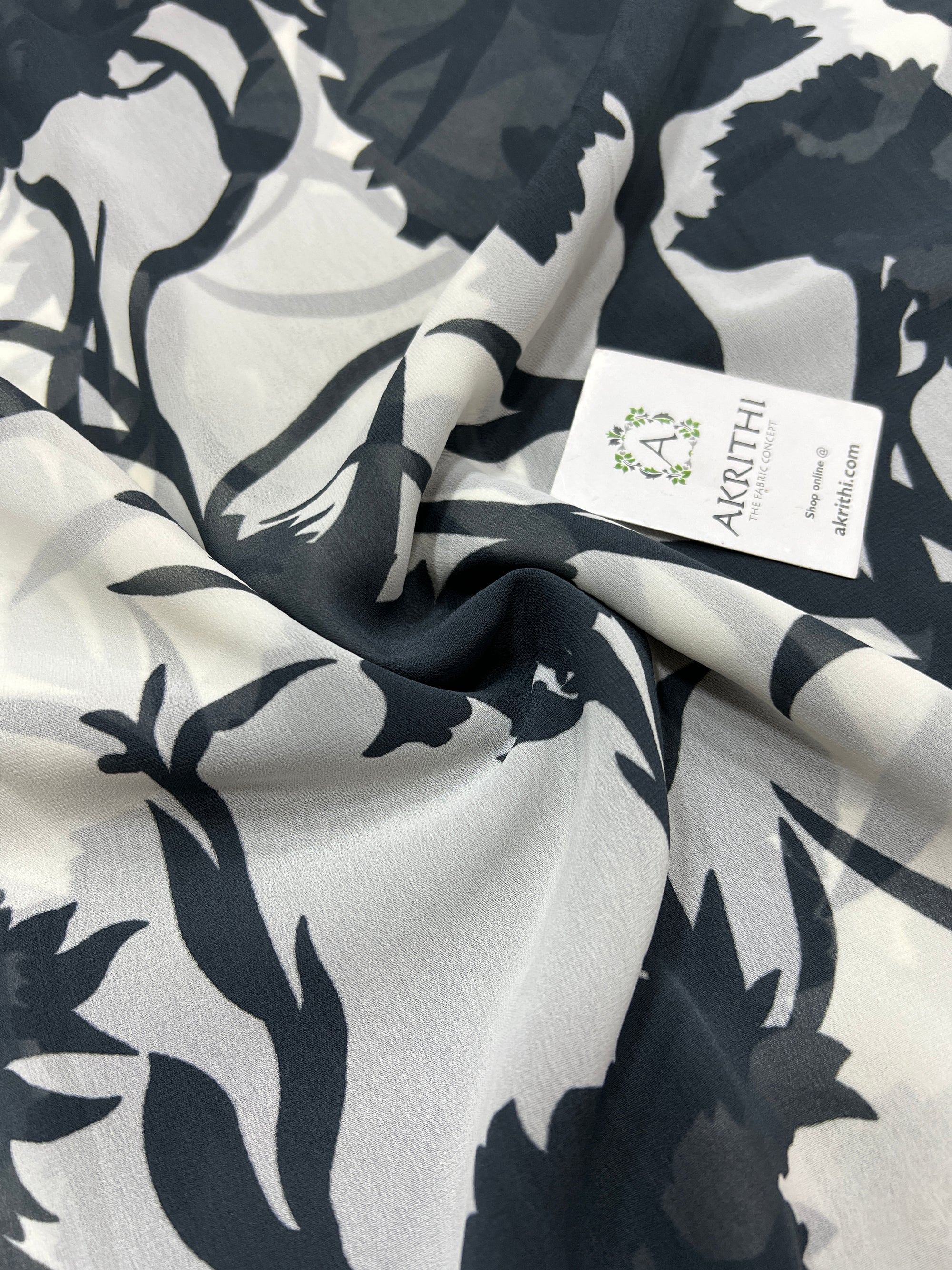Floral printed georgette fabric