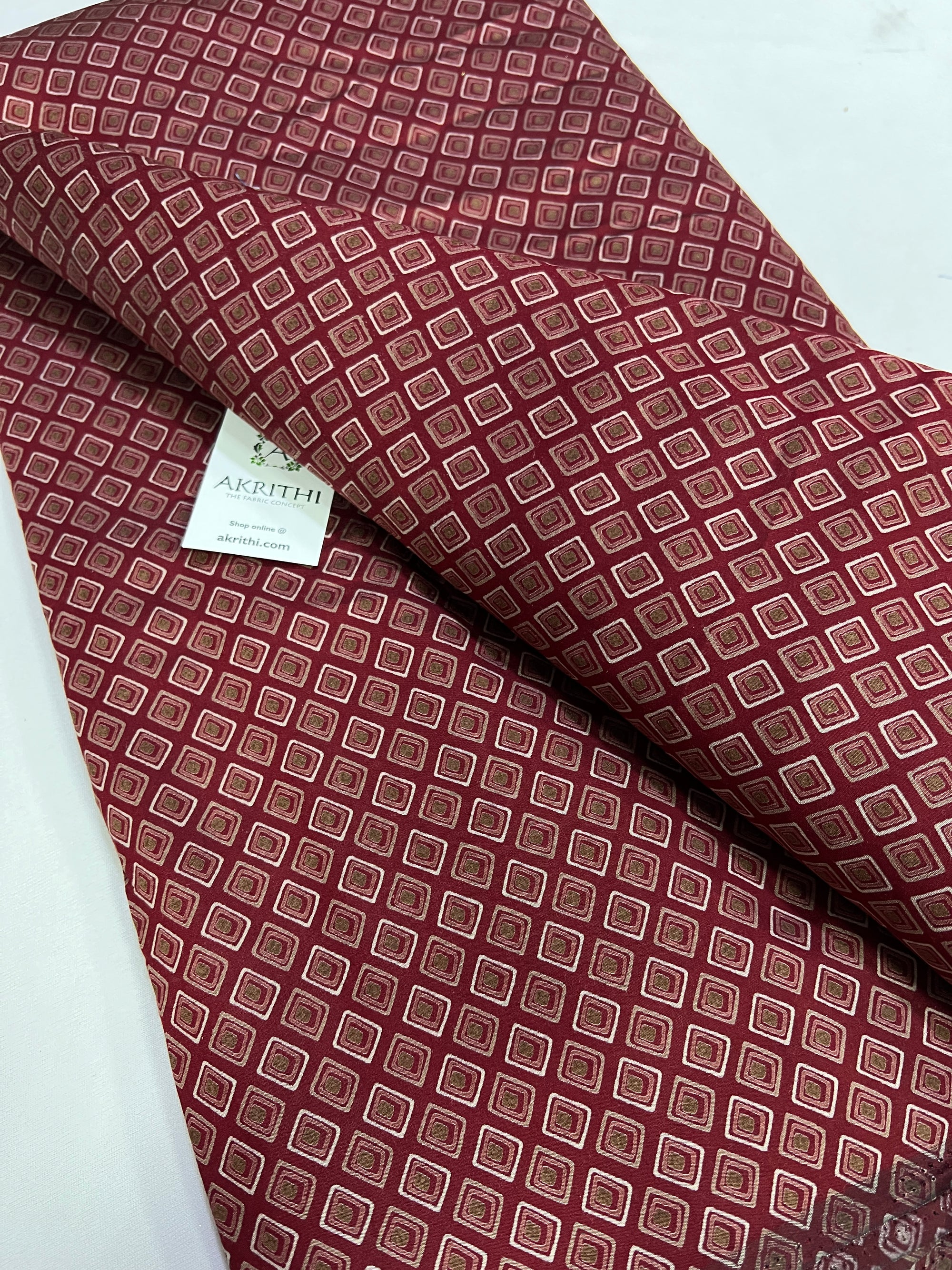 Printed silk fabric