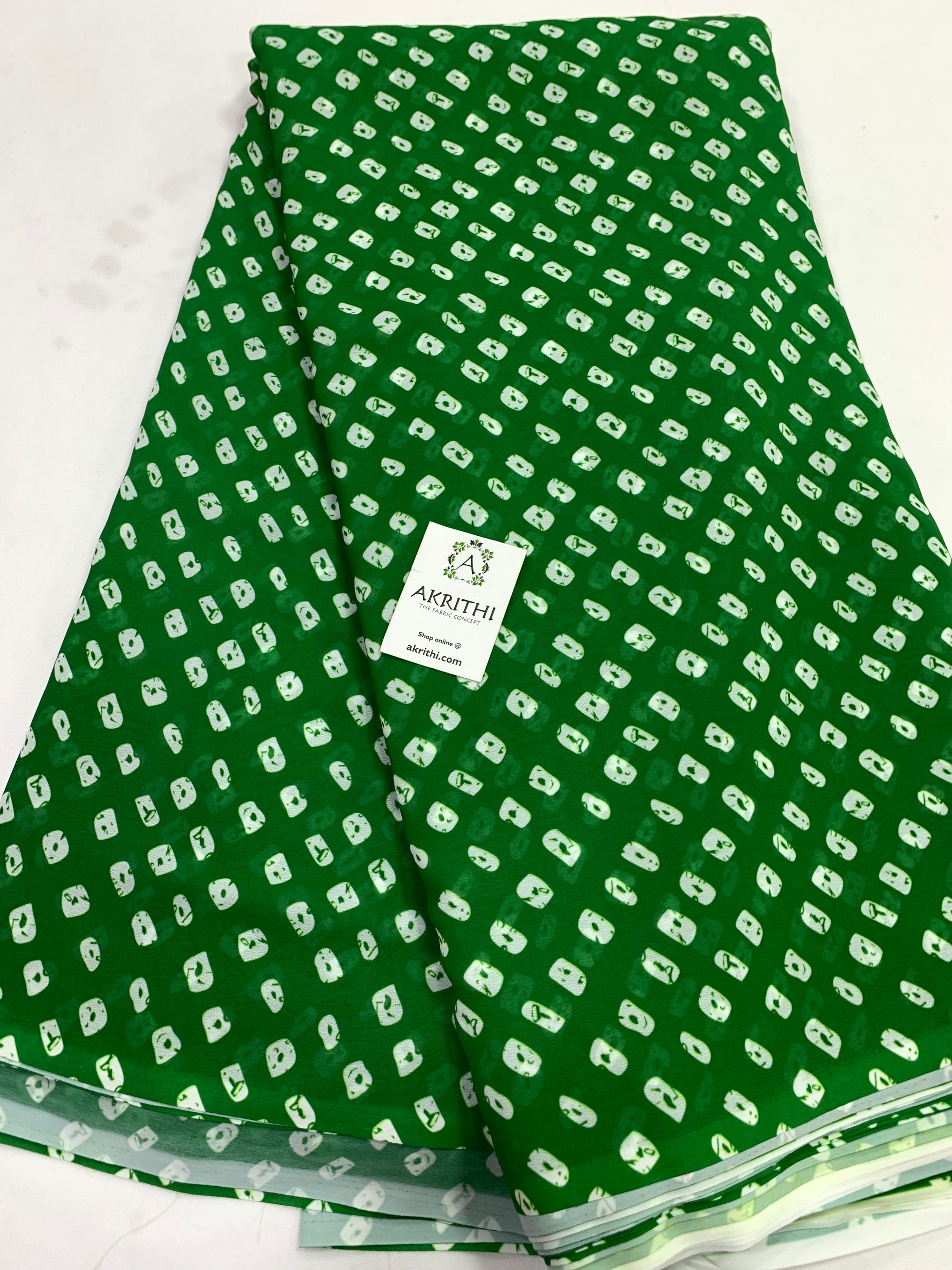 Digital bandhani printed georgette fabric