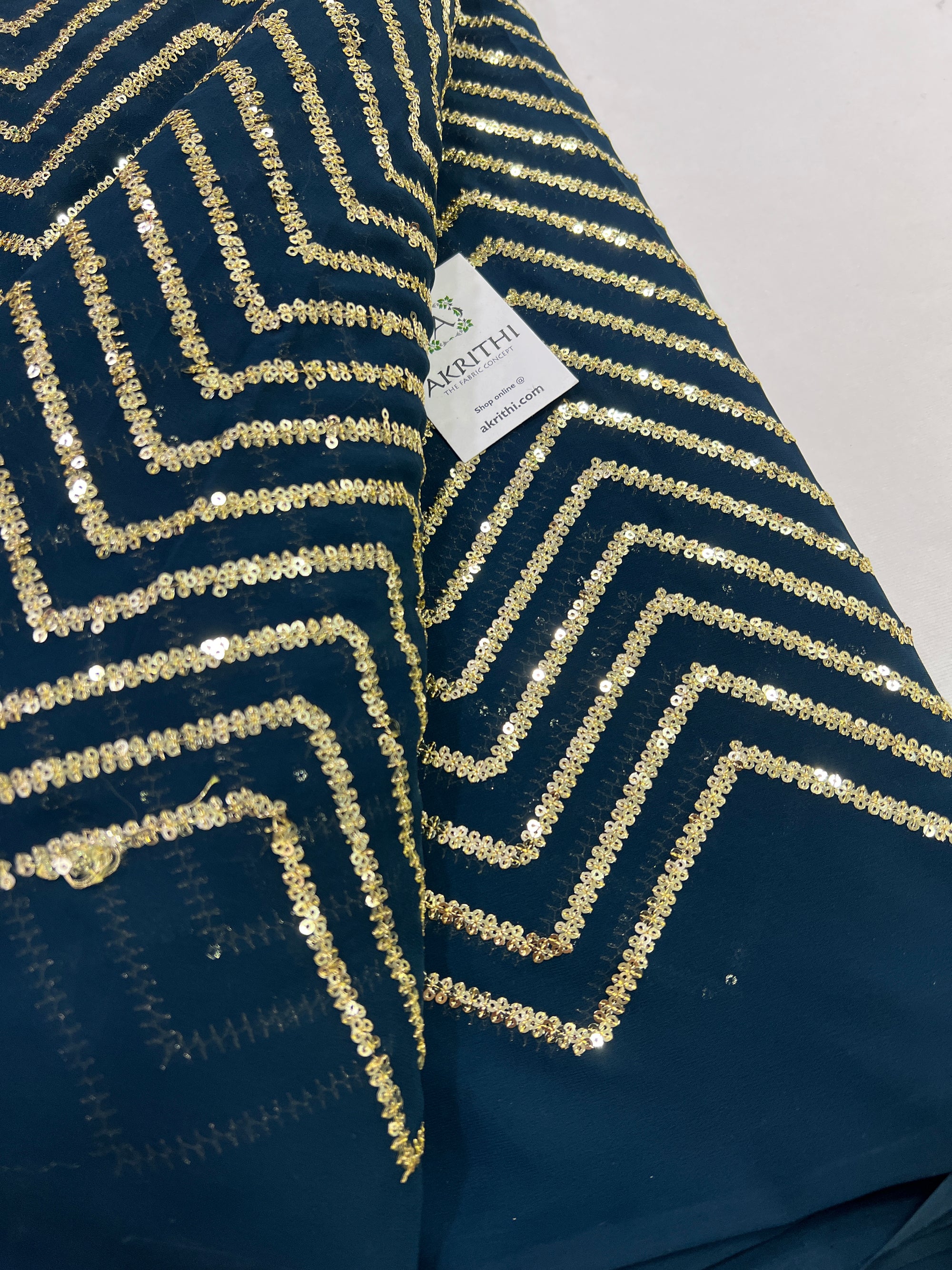 Embroidery on georgette fabric