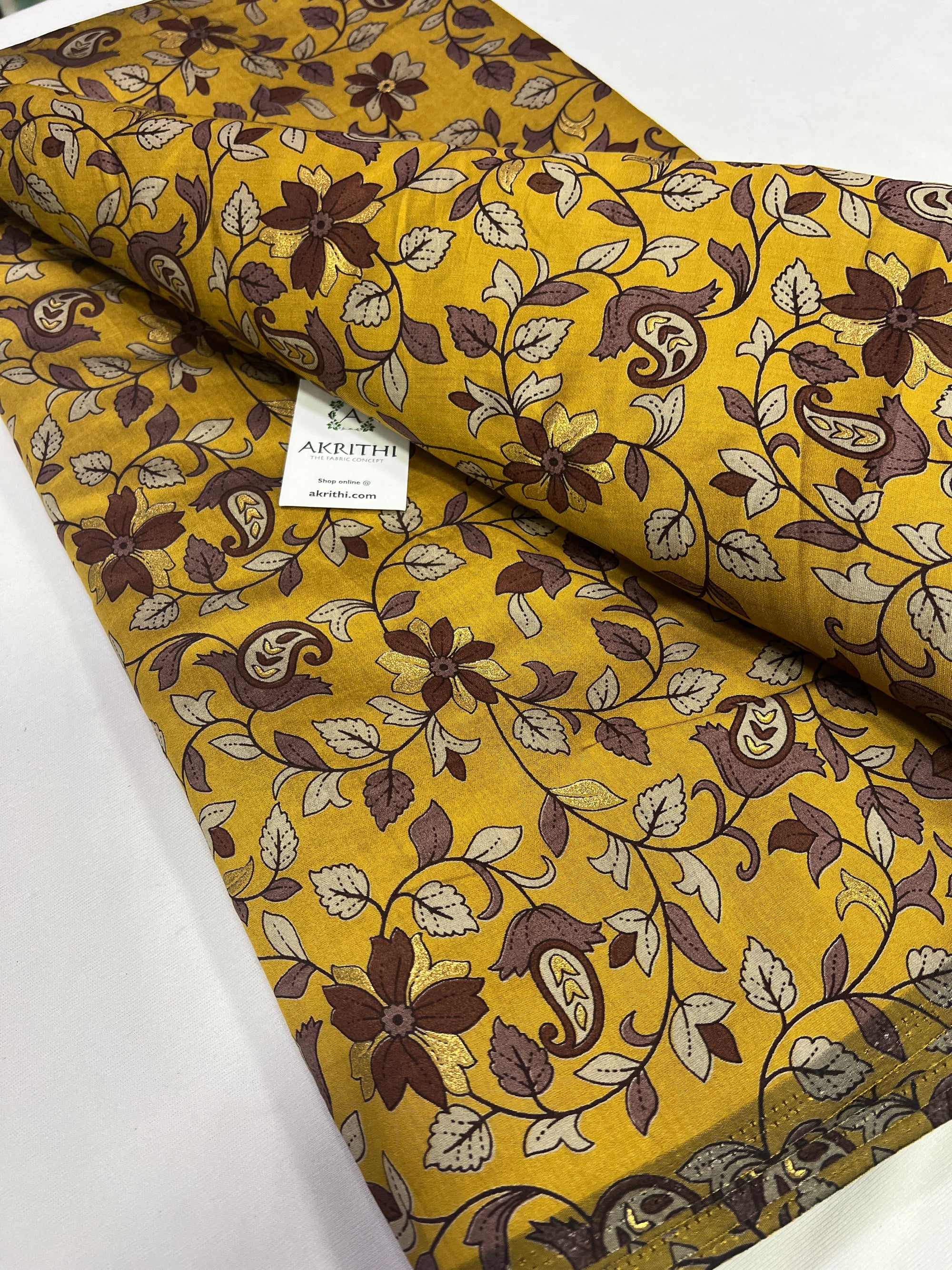 Digital printed silk fabric