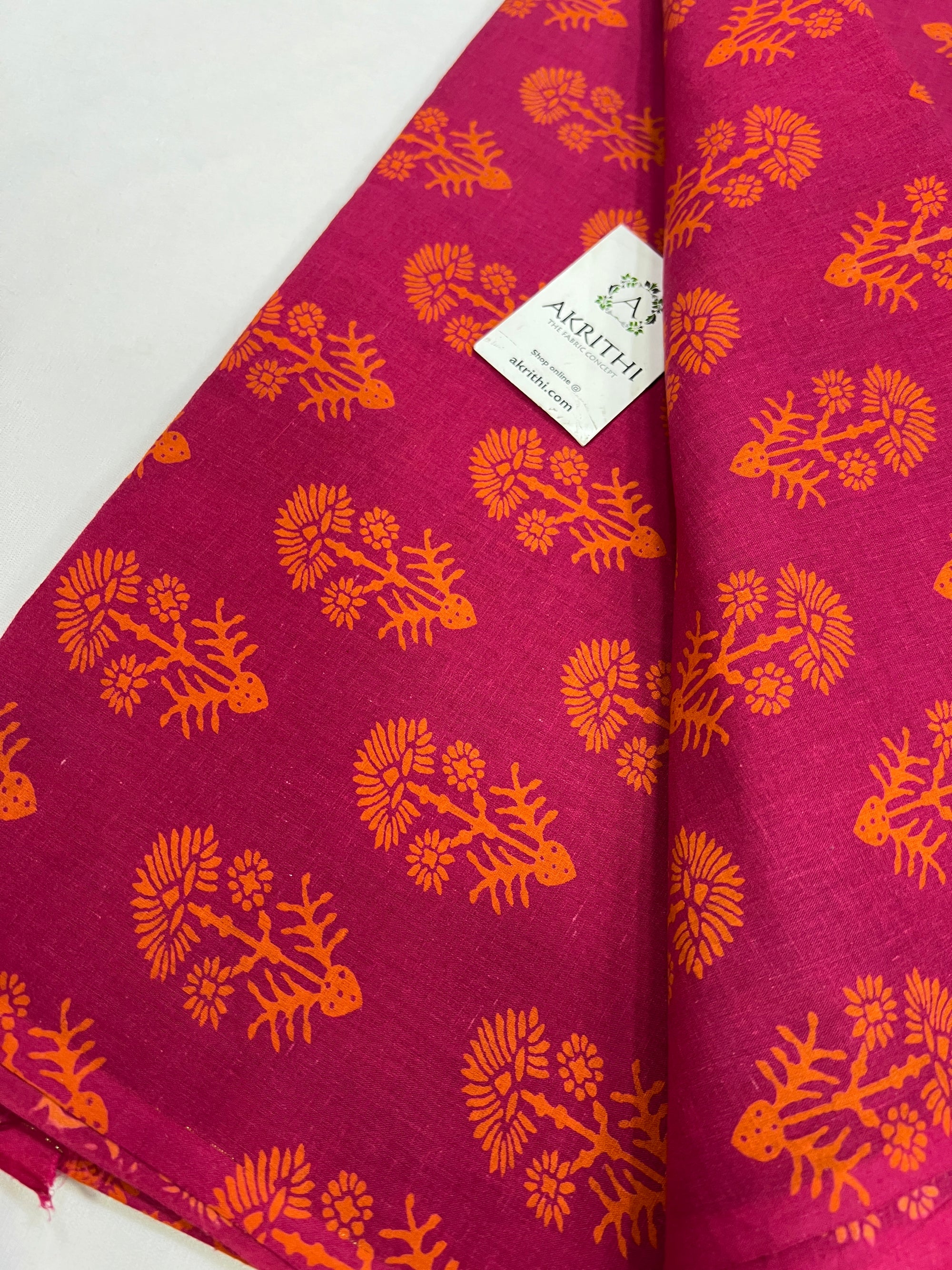 Printed pure cotton fabric