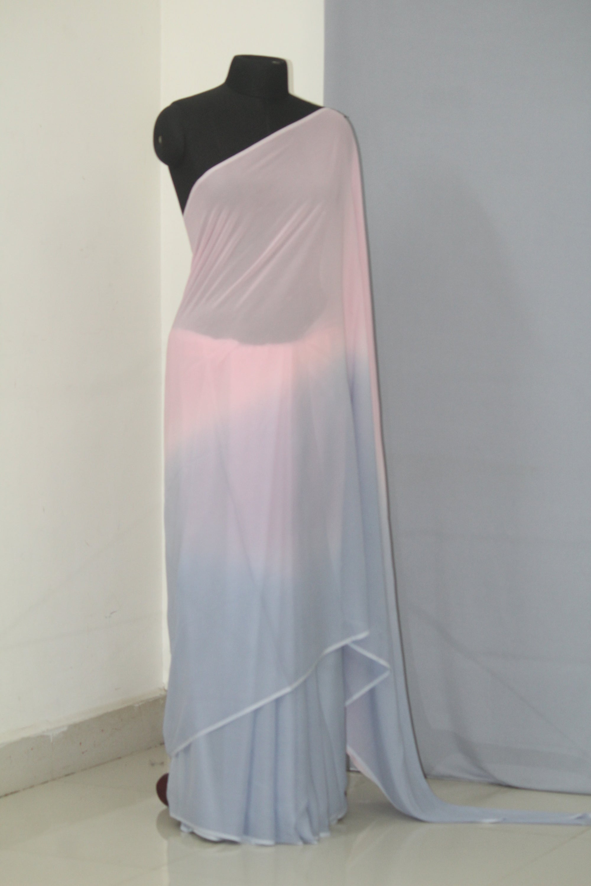 Shaded georgette saree