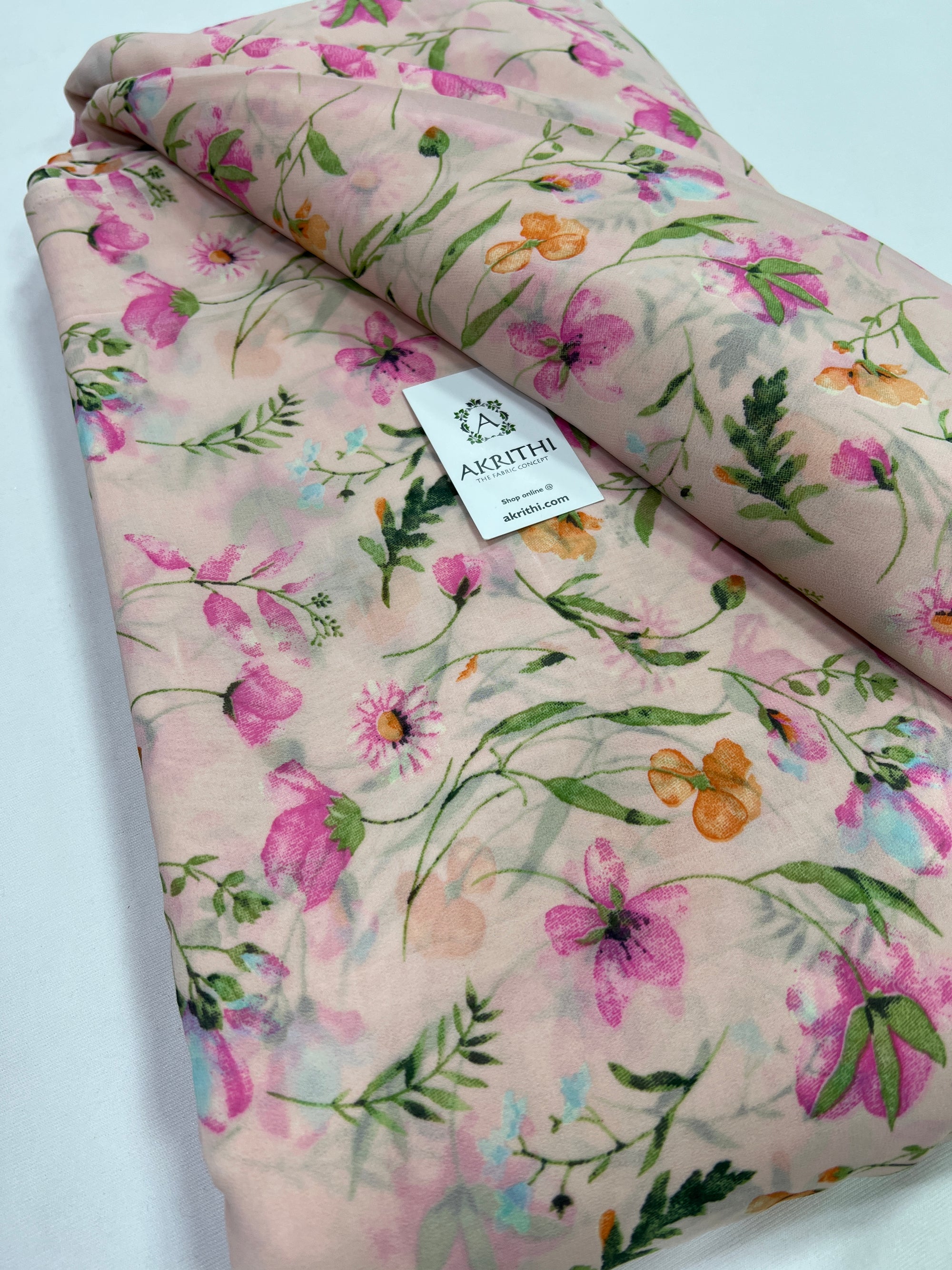 Floral printed georgette fabric 56 inches width