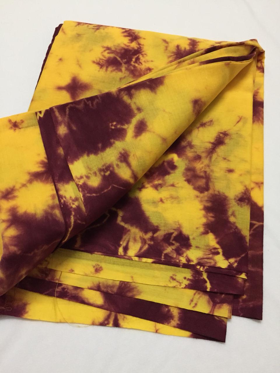 Tie and dye cotton kurta fabric