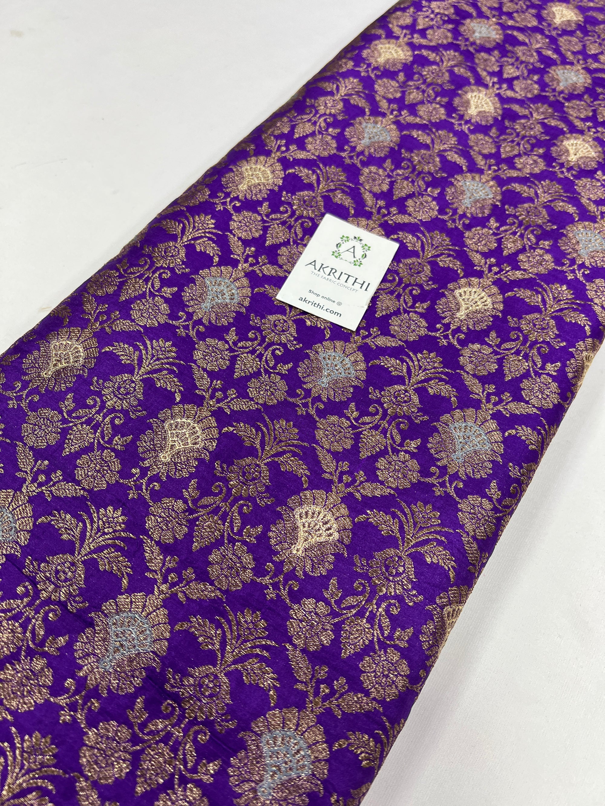 Pure silk Handloom Banarasi brocade fabric