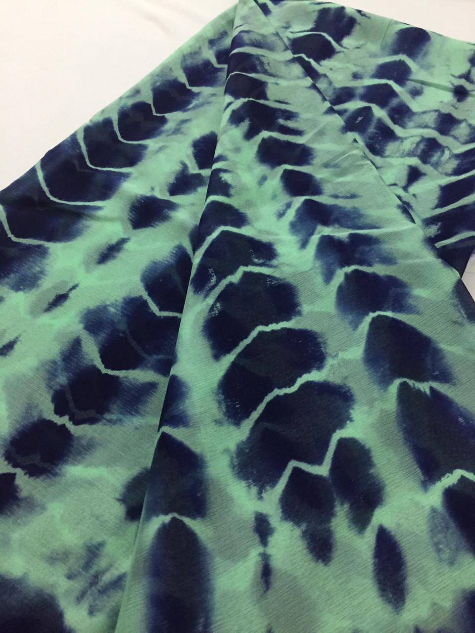 Tie and dye Pure silk chiffon dupatta